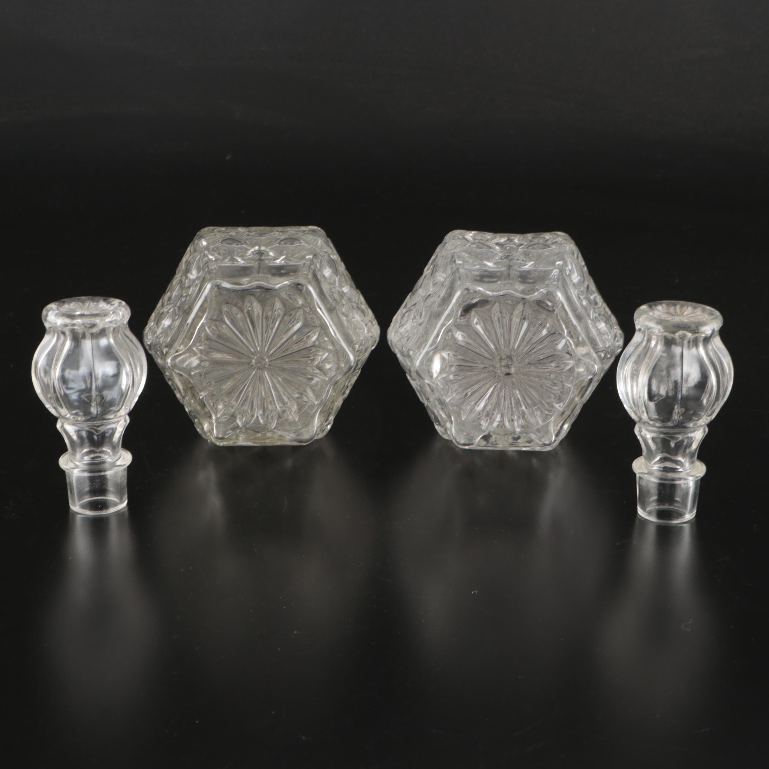 Tuscany Crystal Floral Form Candle Holders with Other Decanters and Goblets