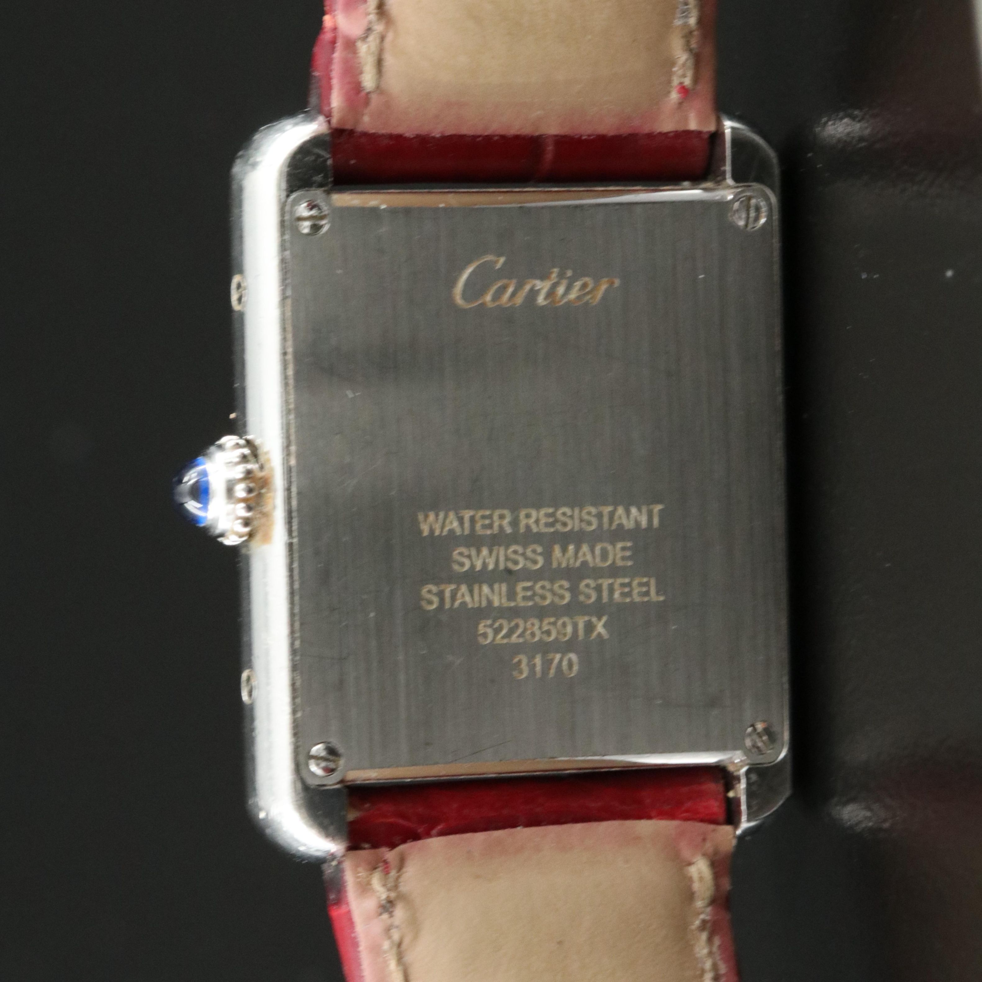 Cartier Tank Solo 3170 Silver Dial 24mm Steel Quartz Watch