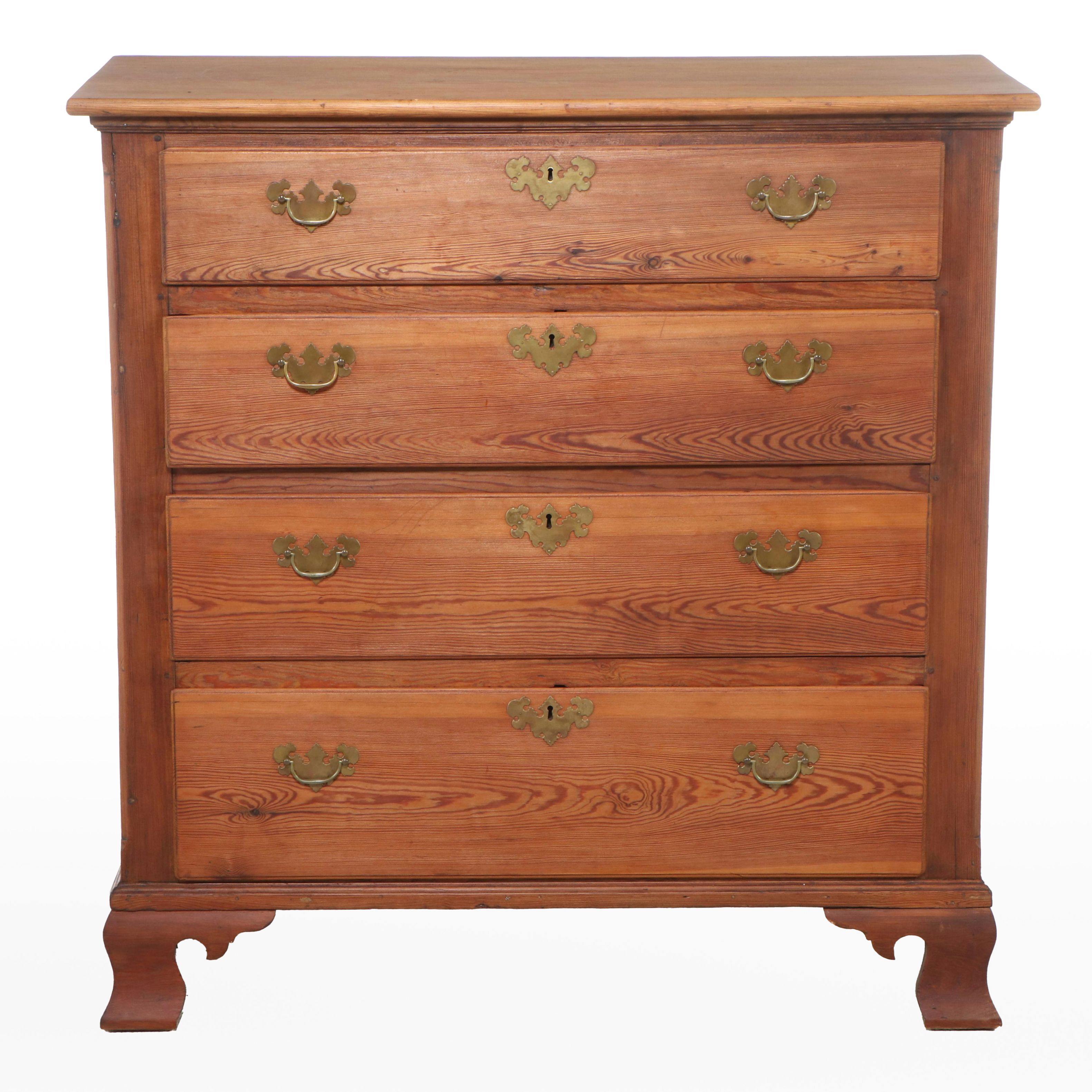Federal Style Pine Four-Drawer Chest, 20th Century