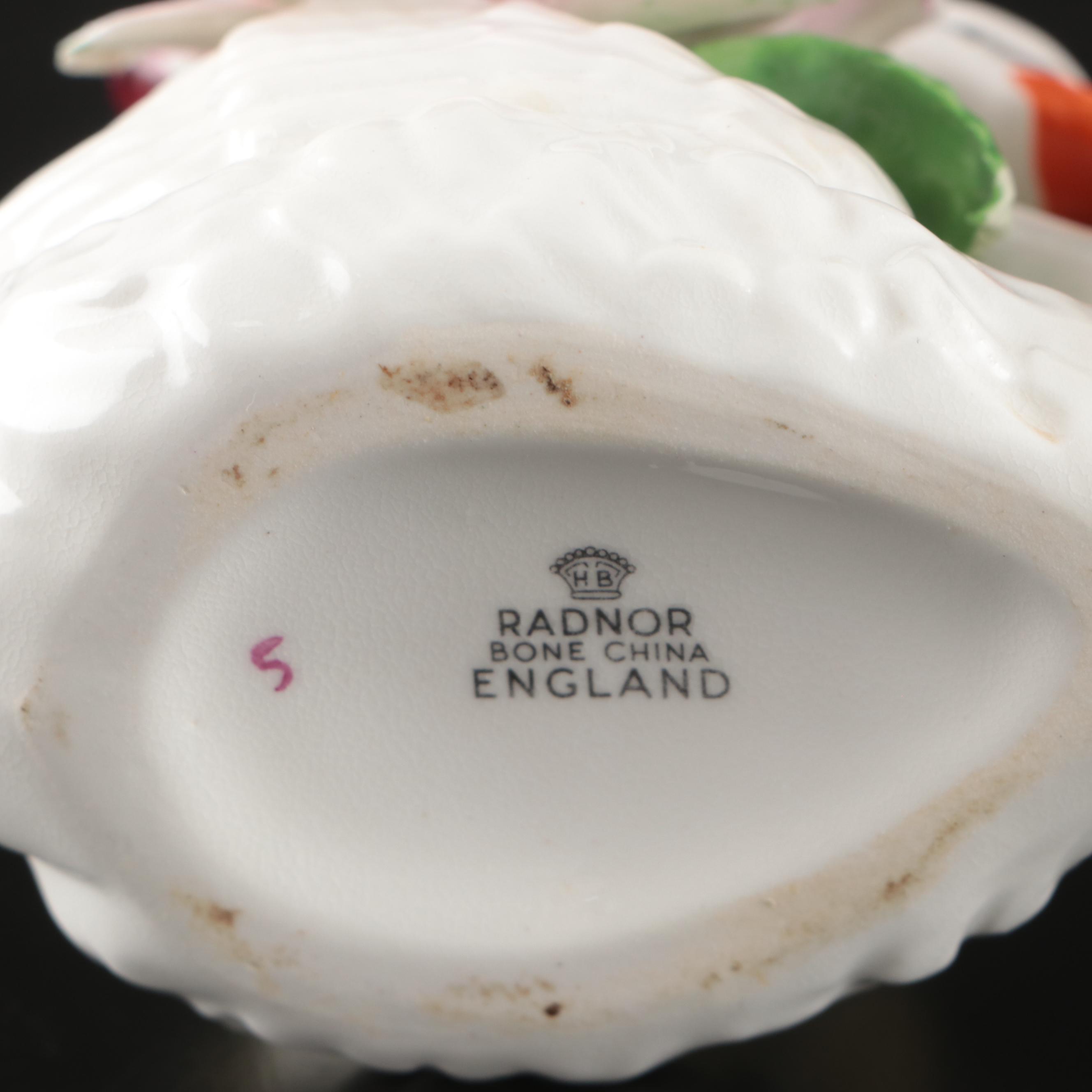 Radnor, Royal Stratford and Crown Hand-Painted Porcelain Swans and Flowers