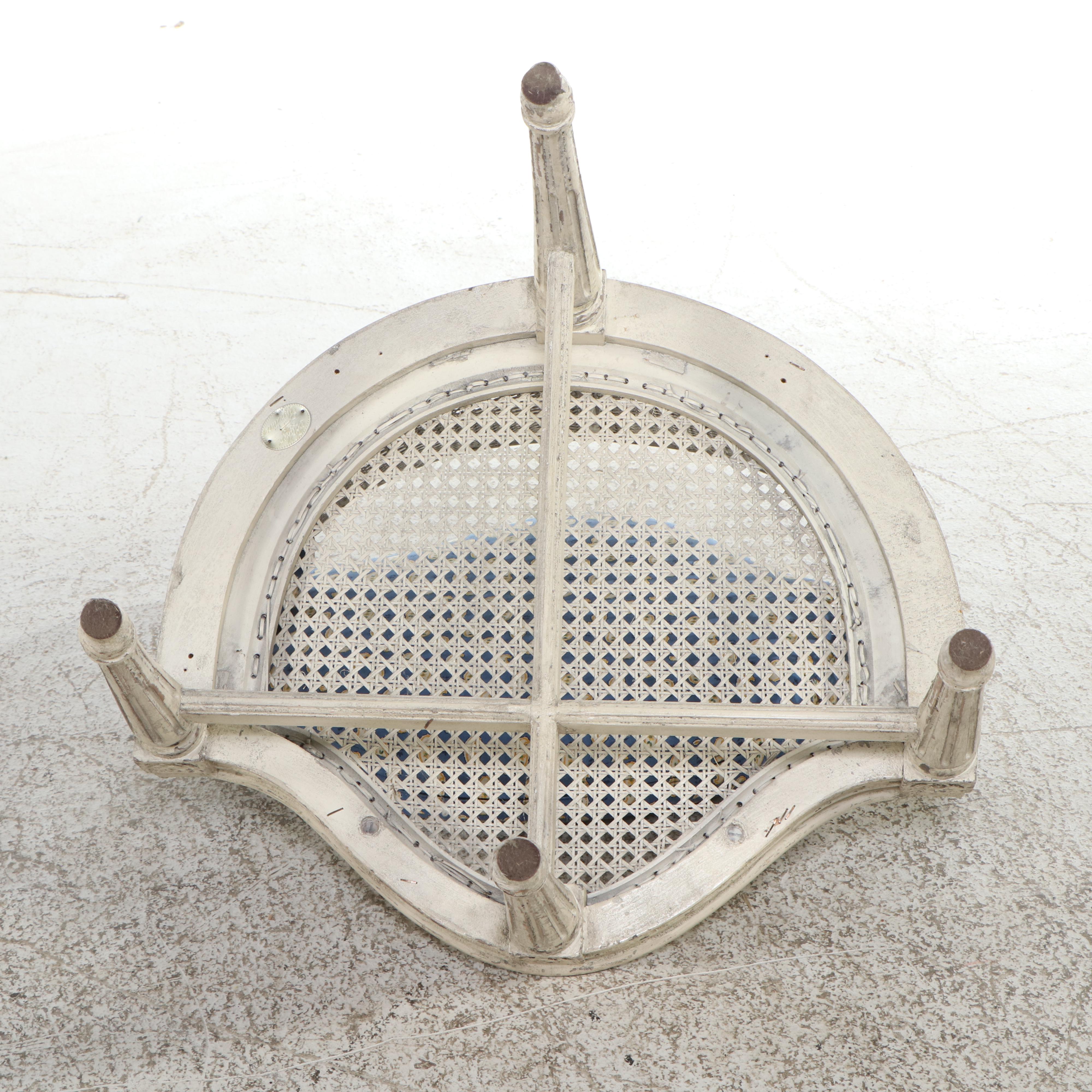 French Provincial Style Cane Back Corner Chair, 20th Century