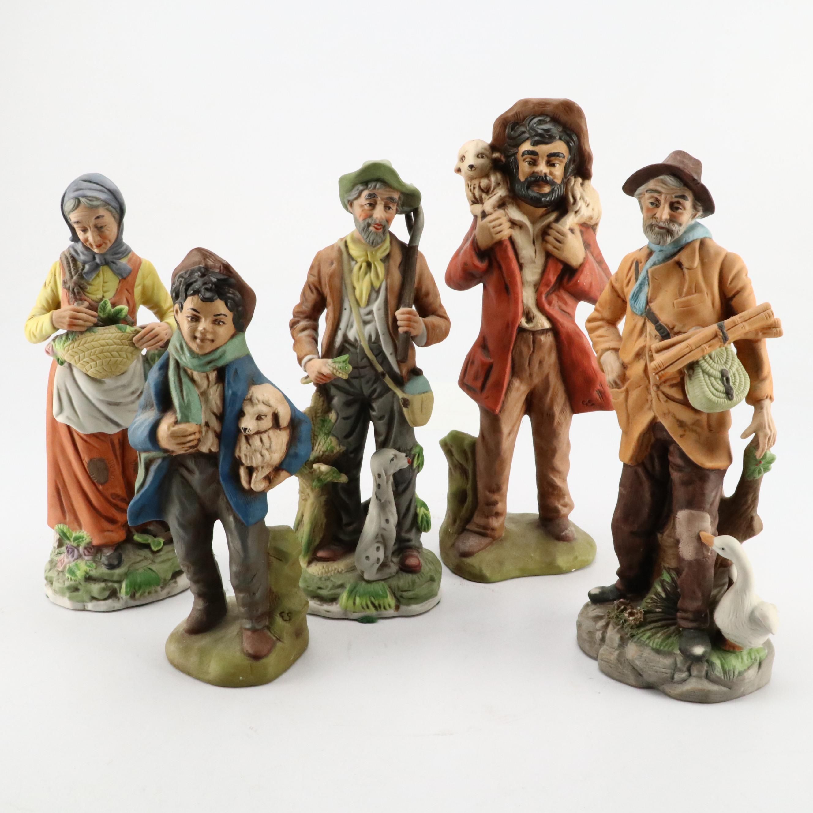 Homco, FBIA and Other Ceramic Figurines, Late 20th Century