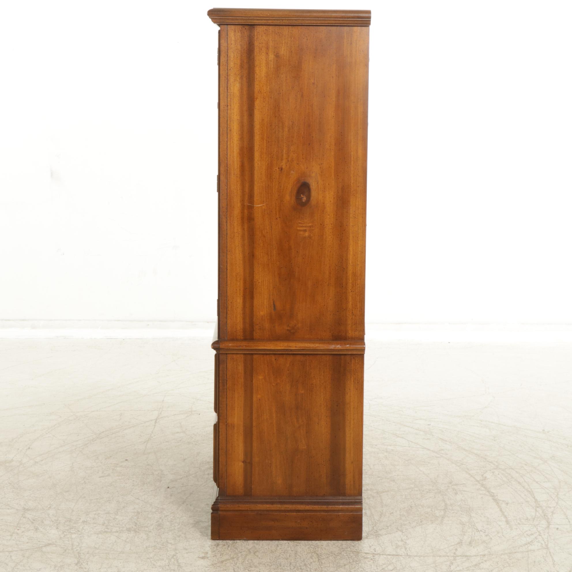 Pine Chest of Drawers with Arched Panel Doors, Late 20th Century