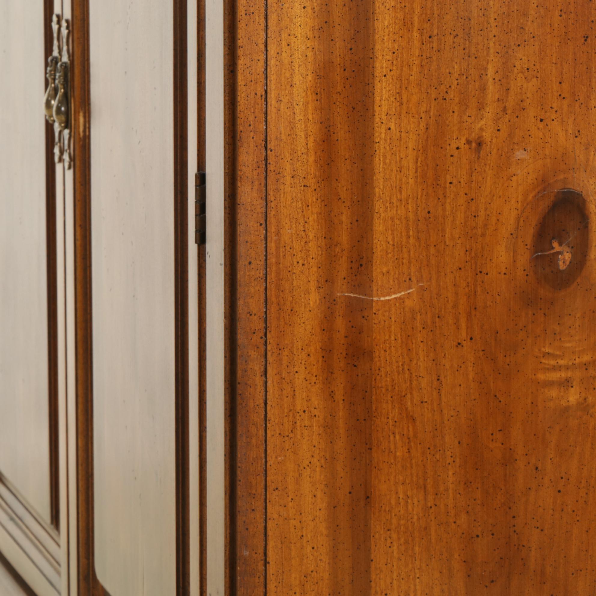 Pine Chest of Drawers with Arched Panel Doors, Late 20th Century