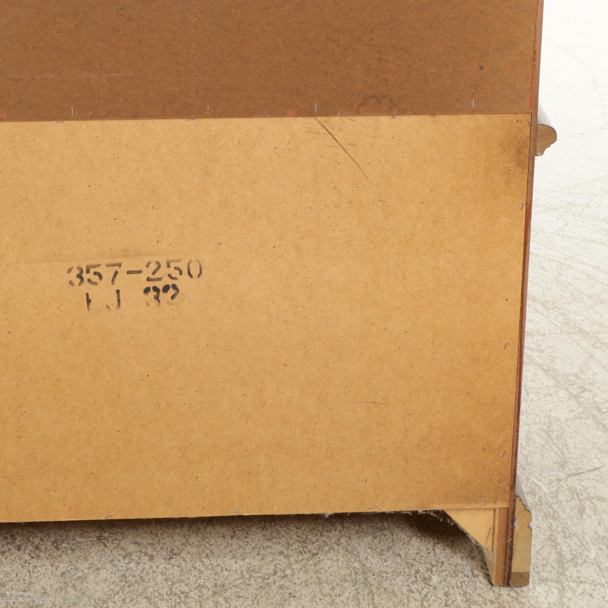 Pine Chest of Drawers with Arched Panel Doors, Late 20th Century