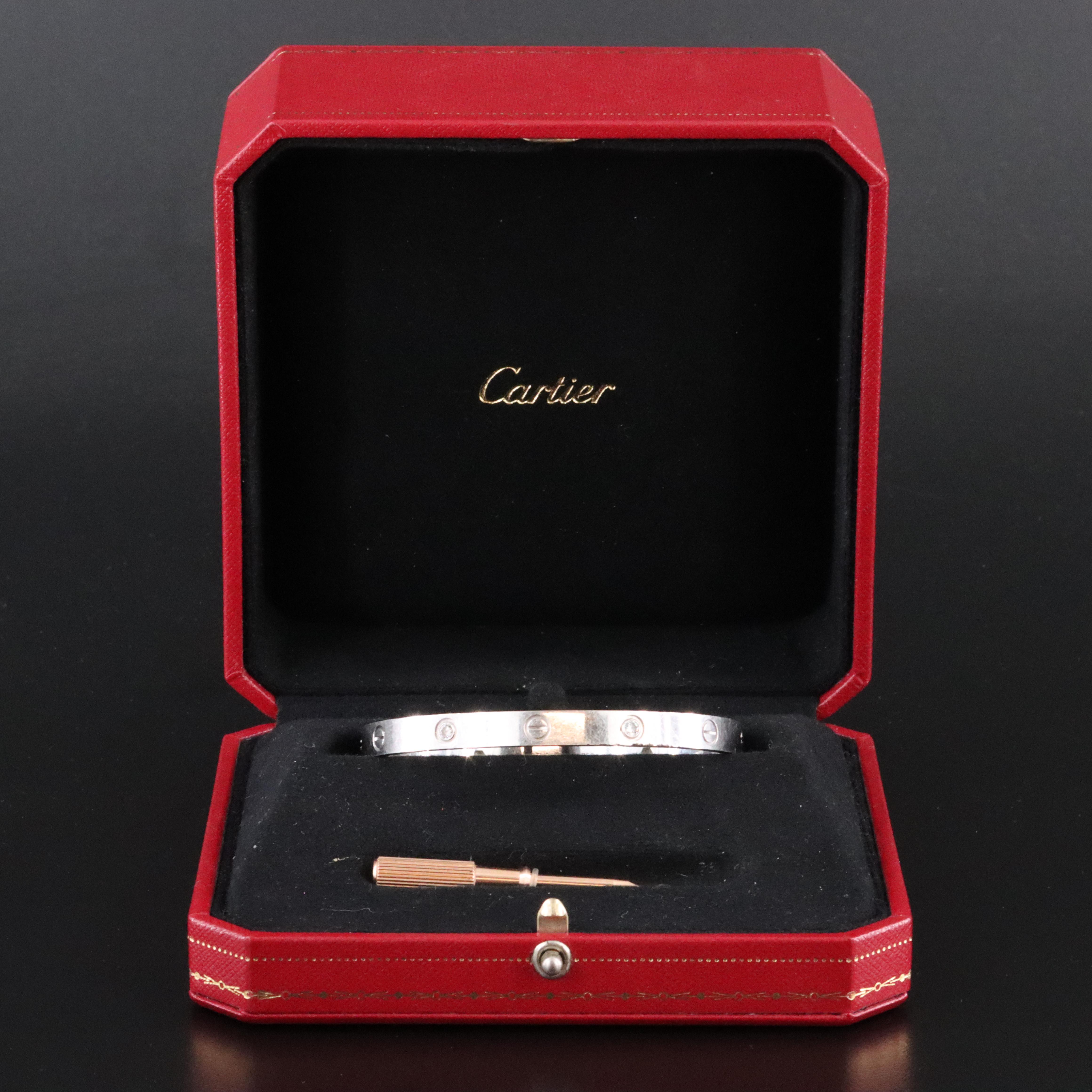 Cartier LOVE 18K 0.32 CTW Four Diamond Bracelet