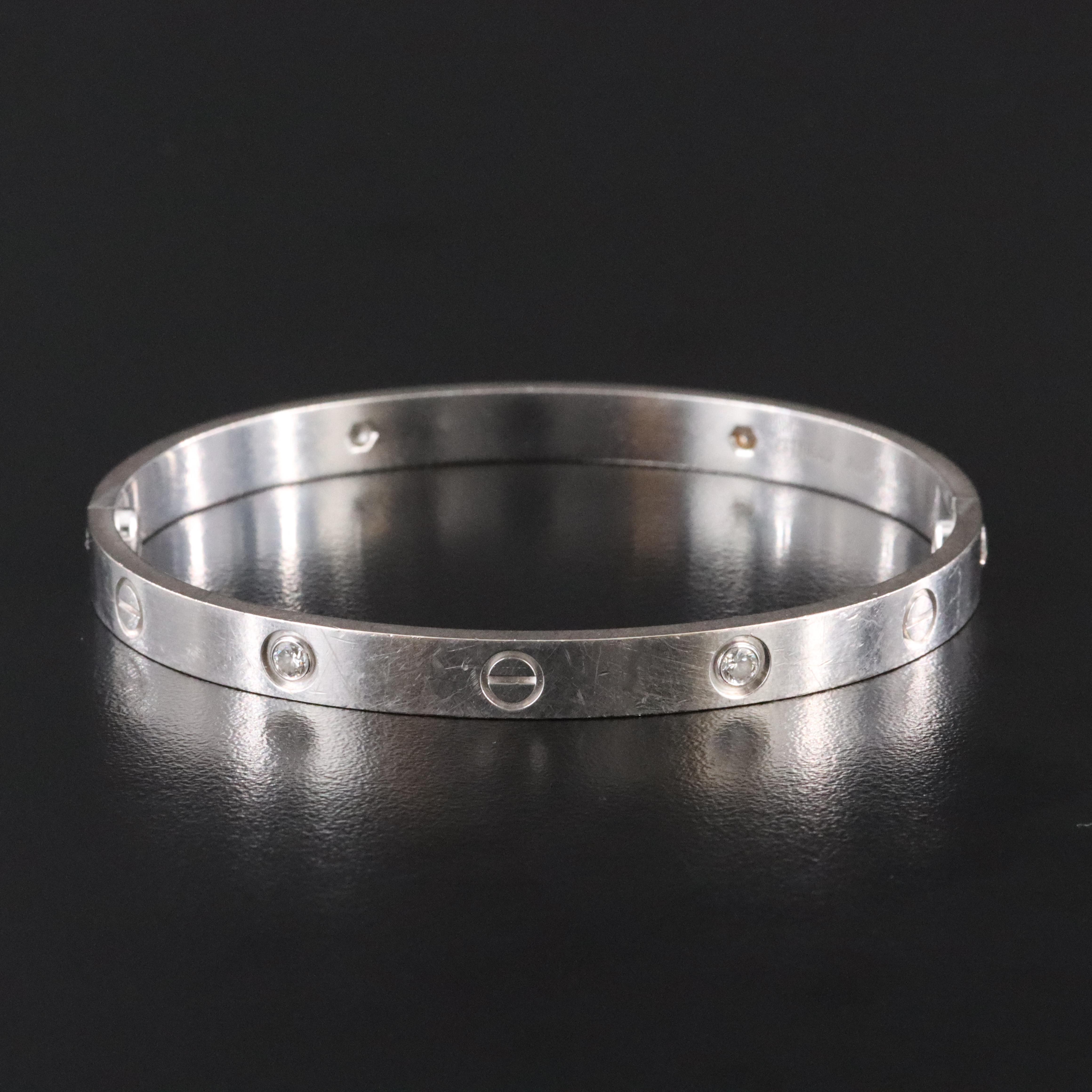 Cartier LOVE 18K 0.32 CTW Four Diamond Bracelet