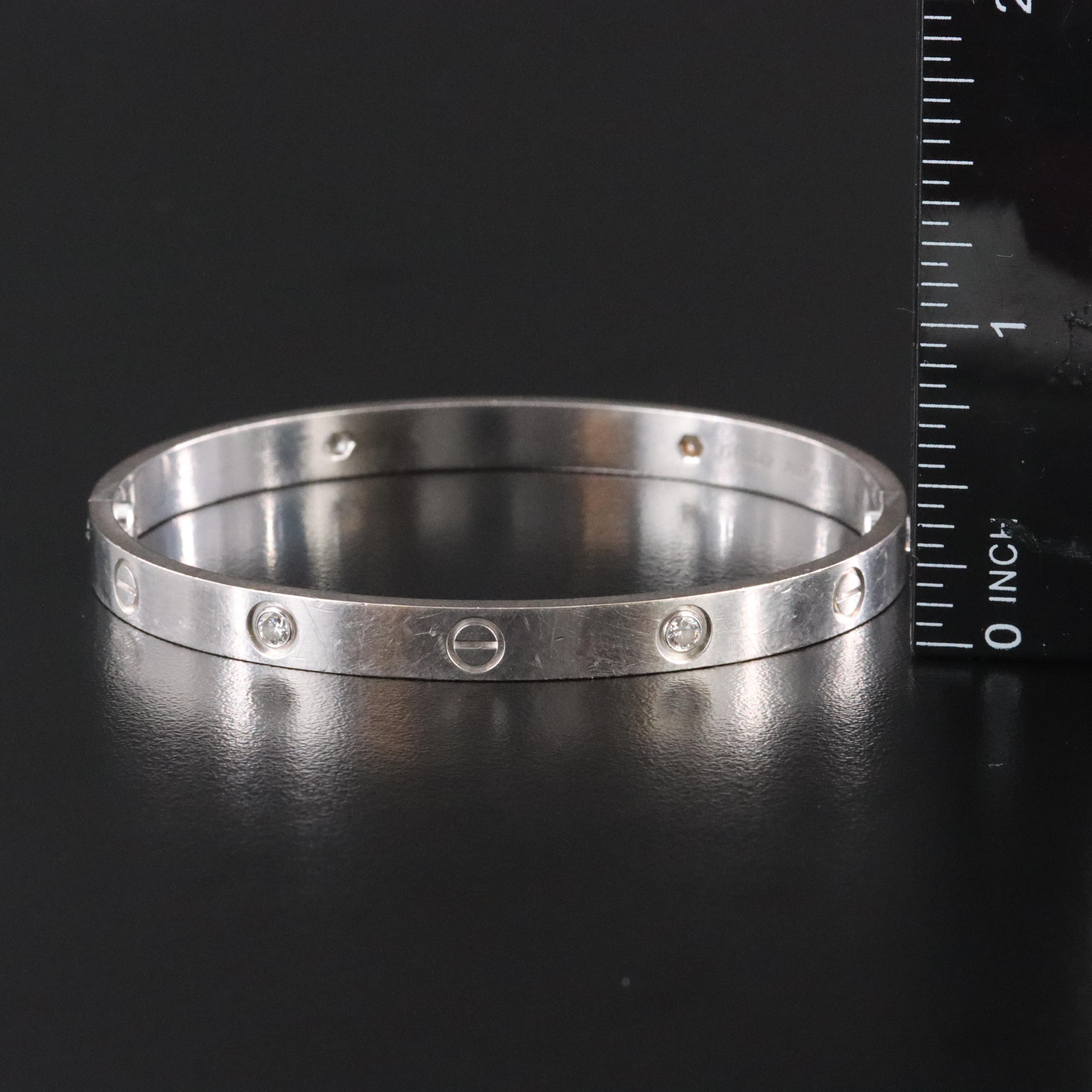 Cartier LOVE 18K 0.32 CTW Four Diamond Bracelet