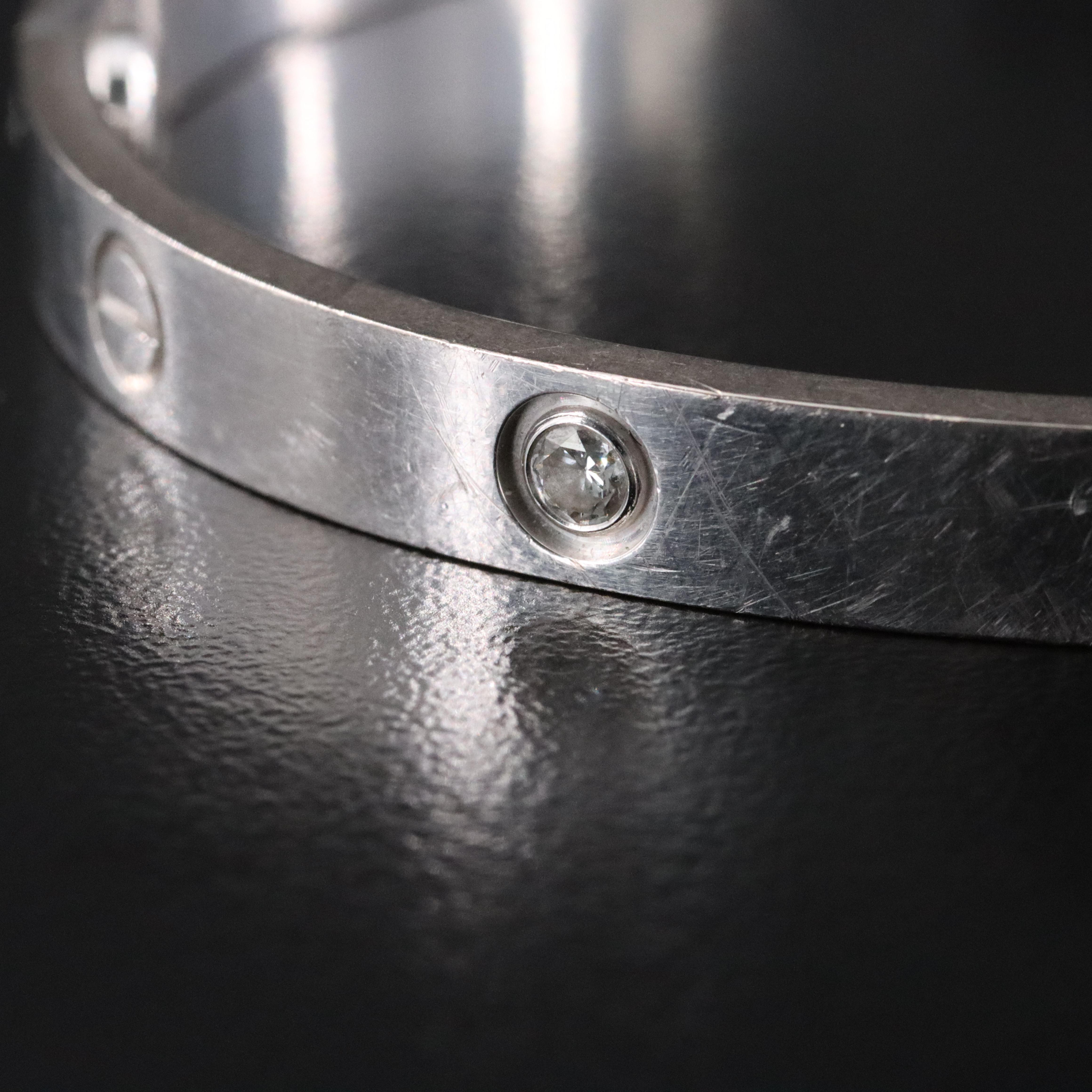 Cartier LOVE 18K 0.32 CTW Four Diamond Bracelet