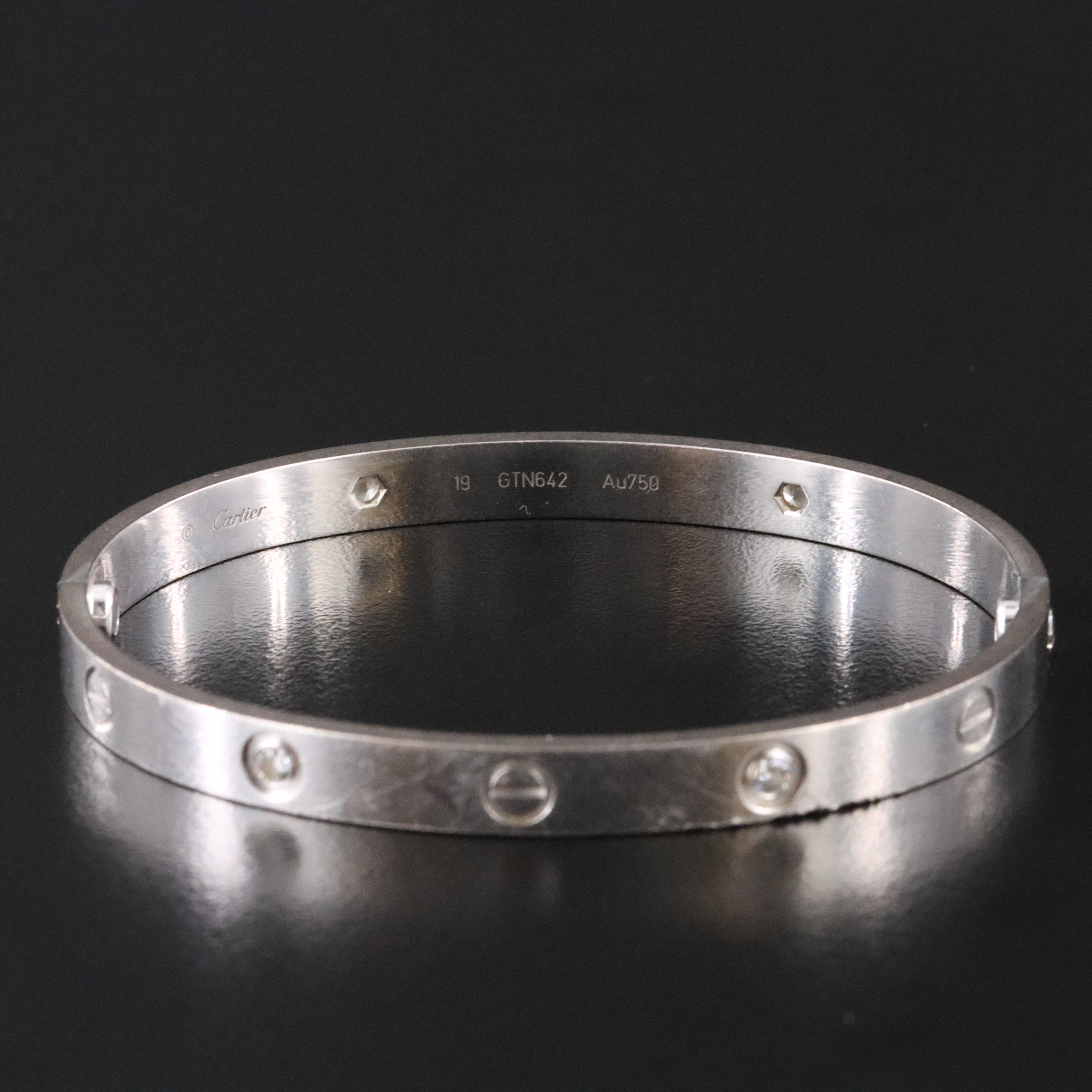 Cartier LOVE 18K 0.32 CTW Four Diamond Bracelet