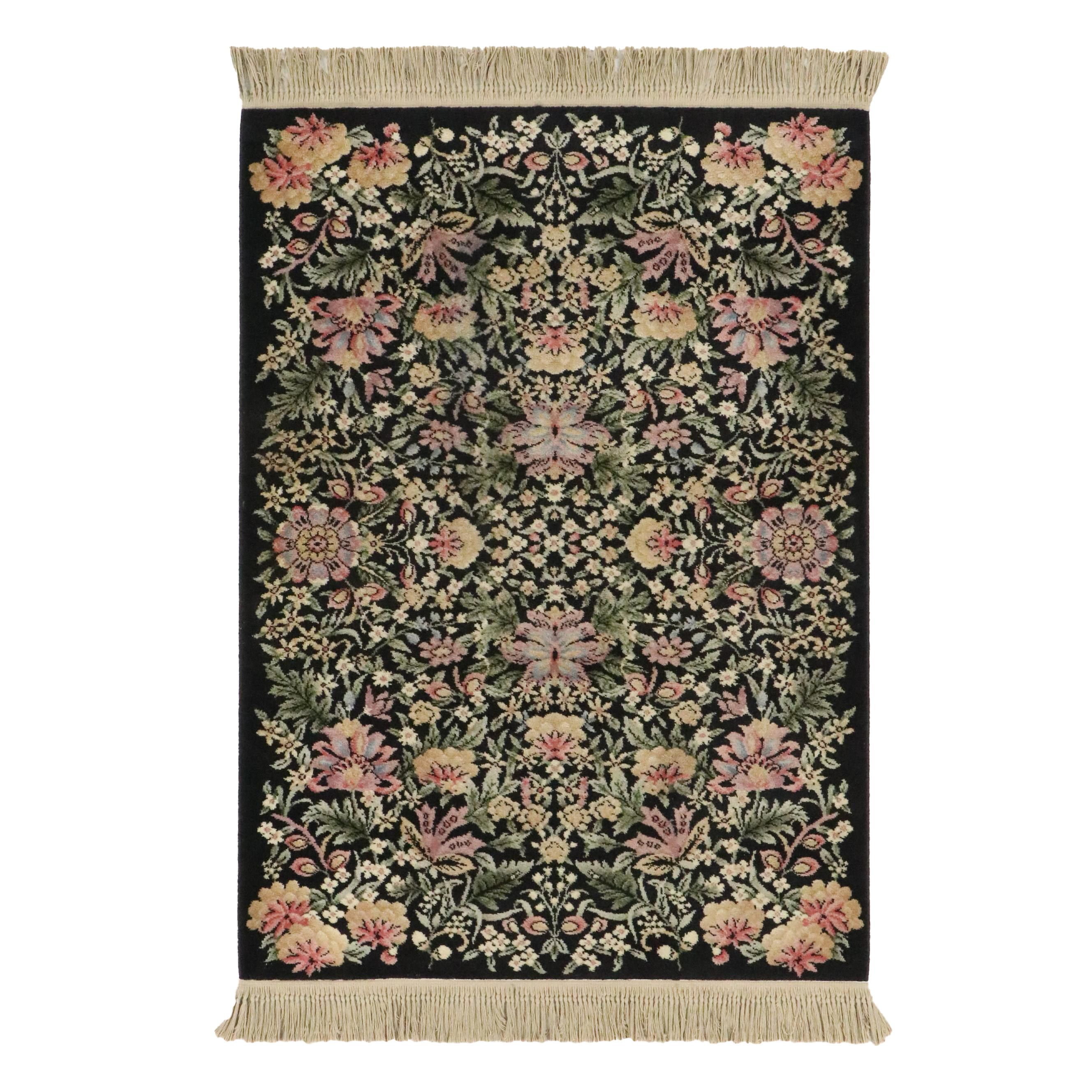4'4 x 6'9 Machine Made Karastan "Garden of Eden" Persian Floral Style Area Rug
