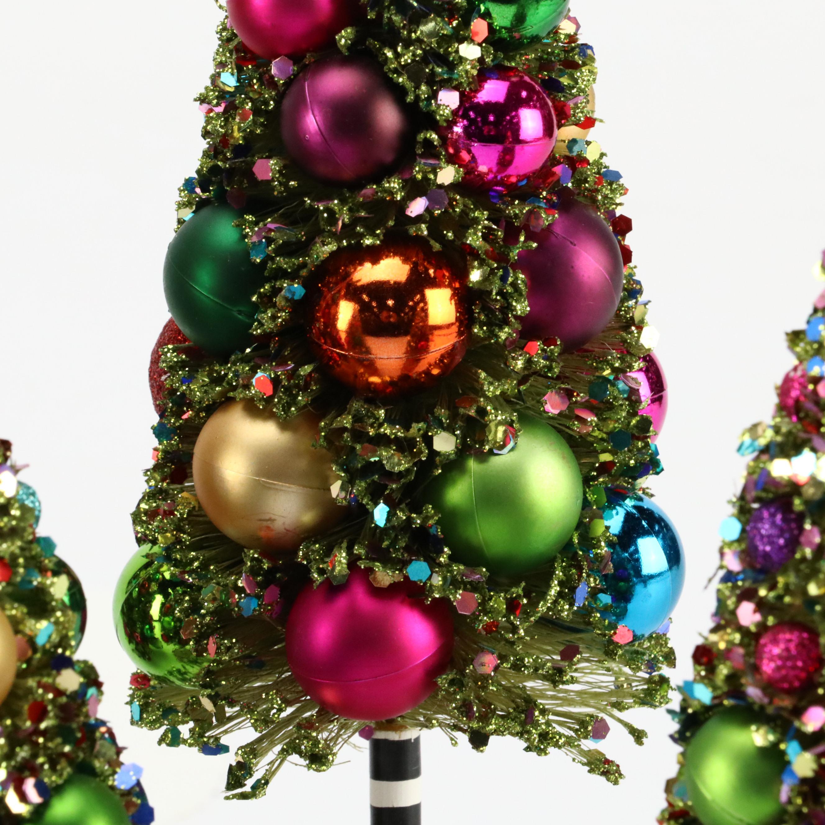 MacKenzie-Childs Tabletop Bottle Brush Christmas Trees