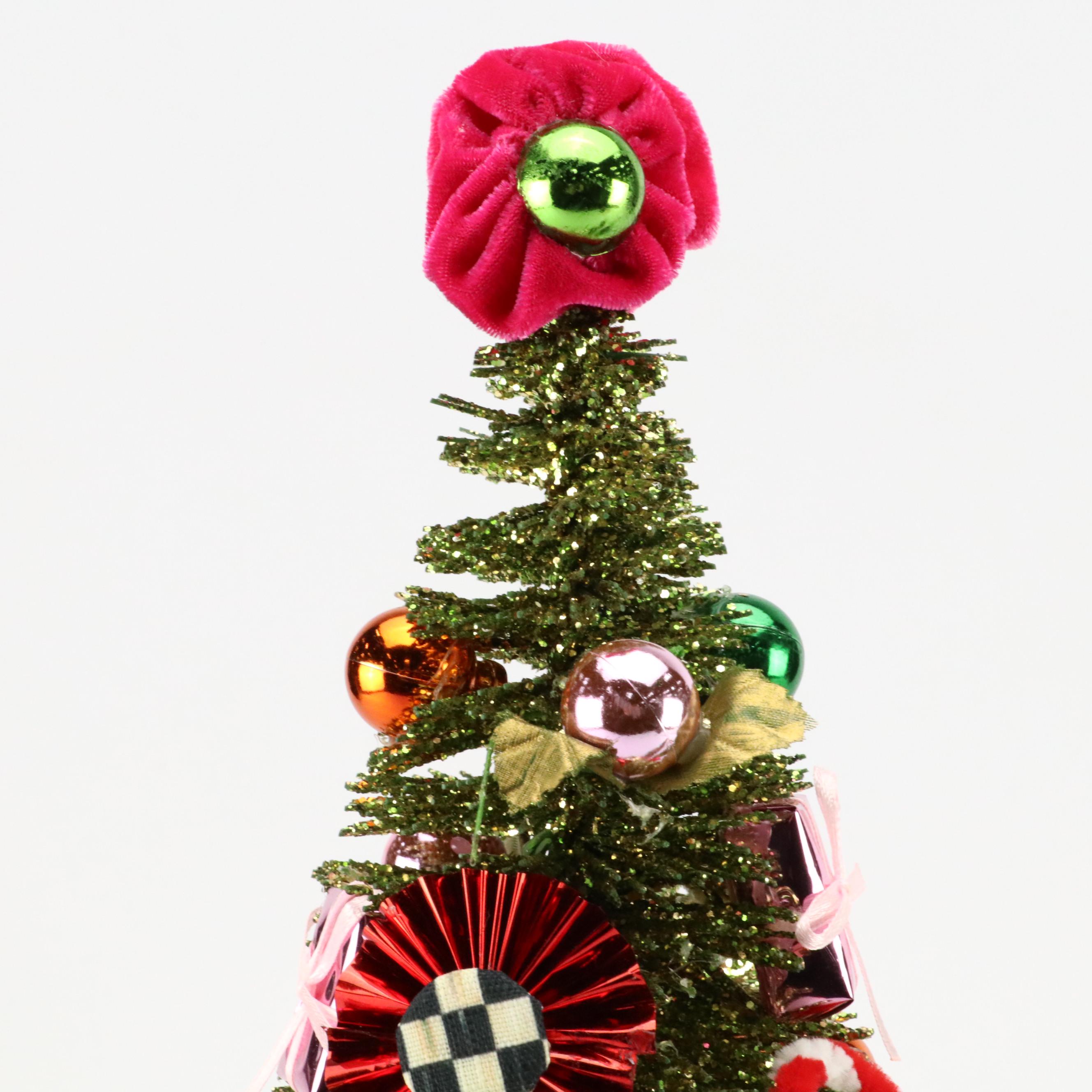 MacKenzie-Childs Tabletop Bottle Brush Christmas Trees