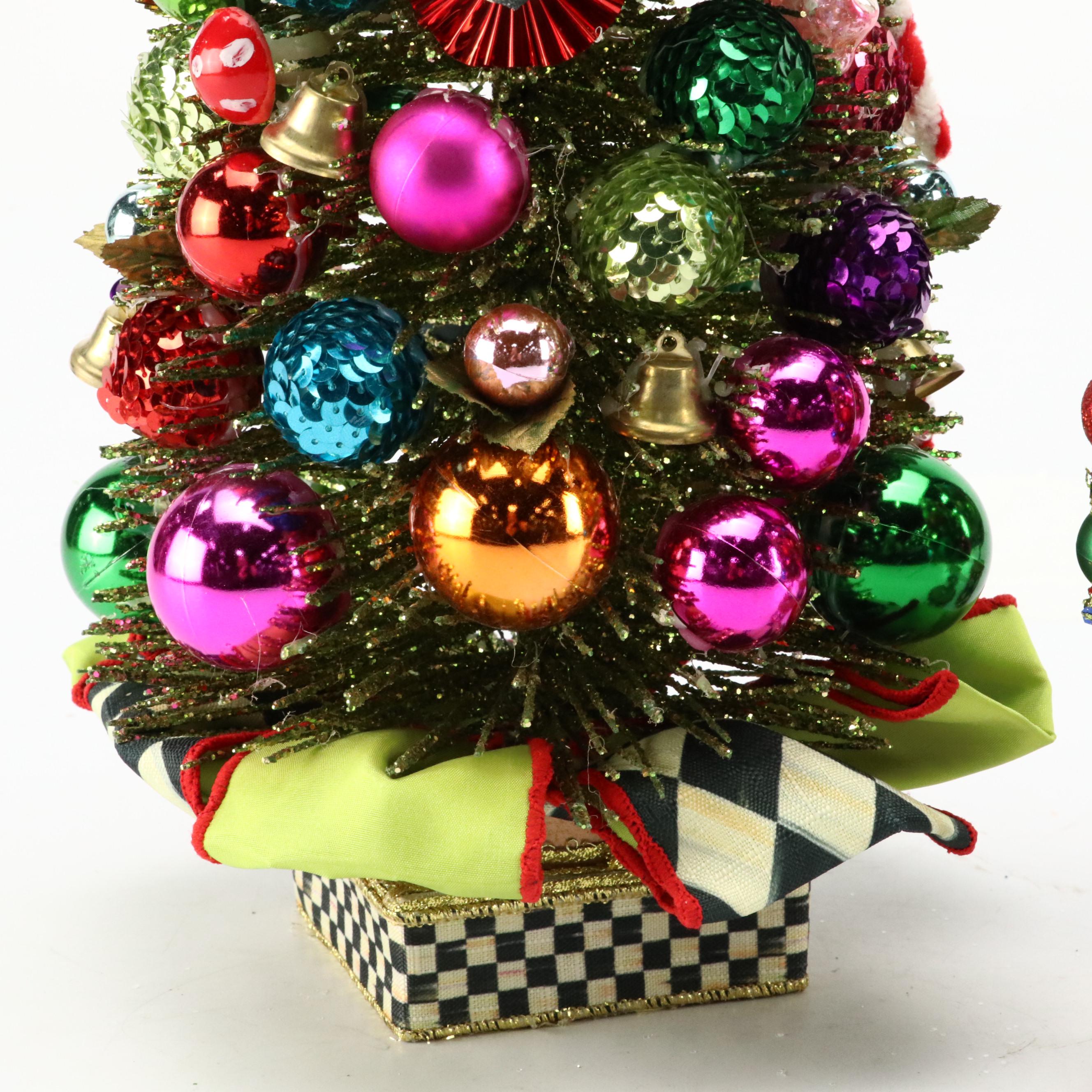 MacKenzie-Childs Tabletop Bottle Brush Christmas Trees