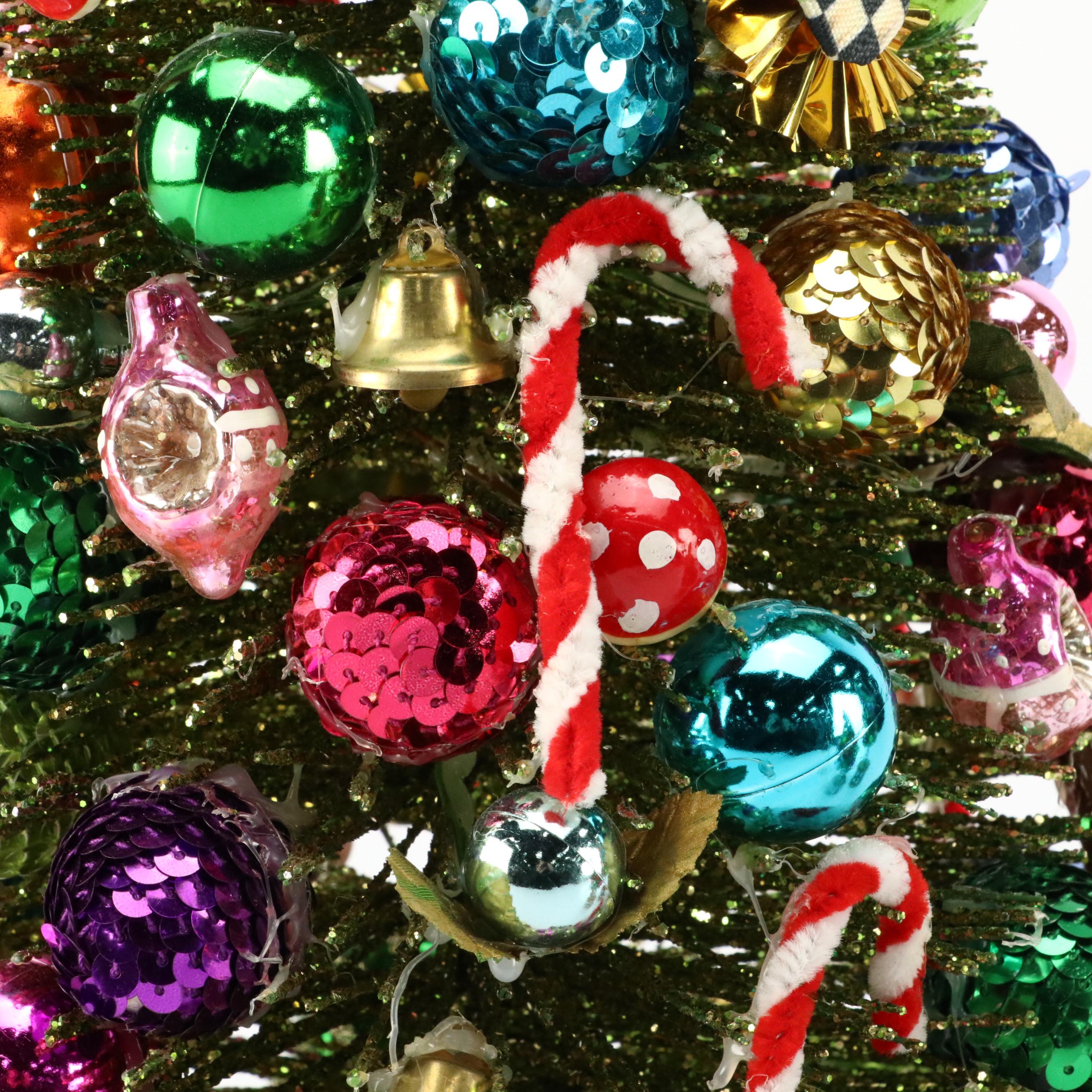 MacKenzie-Childs Tabletop Bottle Brush Christmas Trees