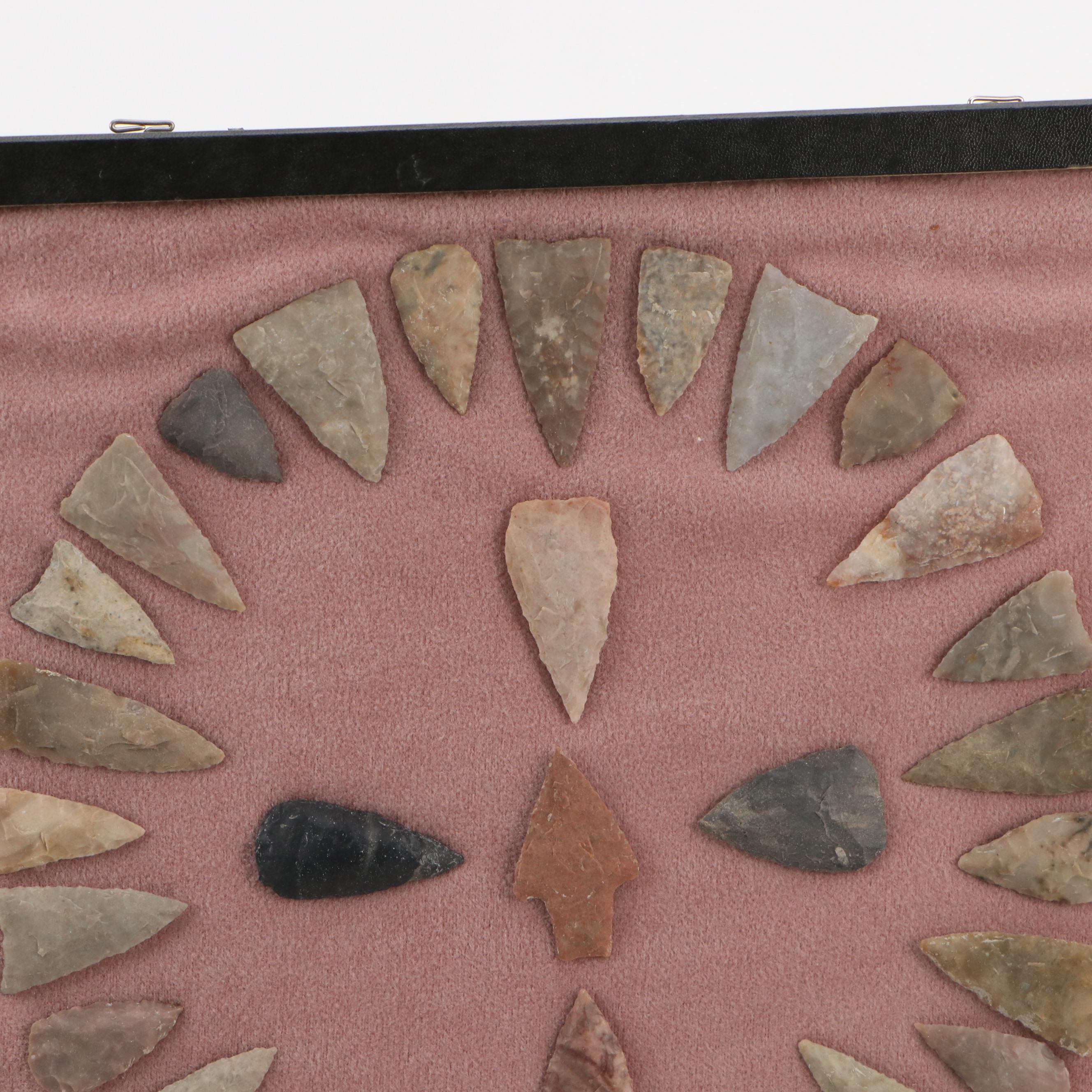 Indigenous Knapped Flint, Chert and Other Stone Arrowheads and Points