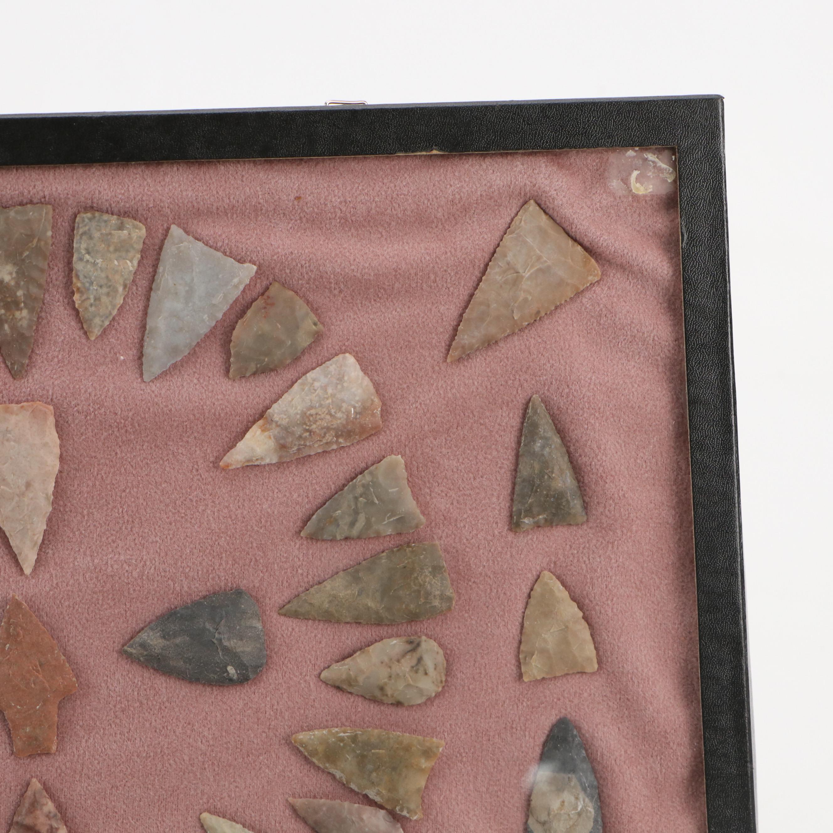 Indigenous Knapped Flint, Chert and Other Stone Arrowheads and Points