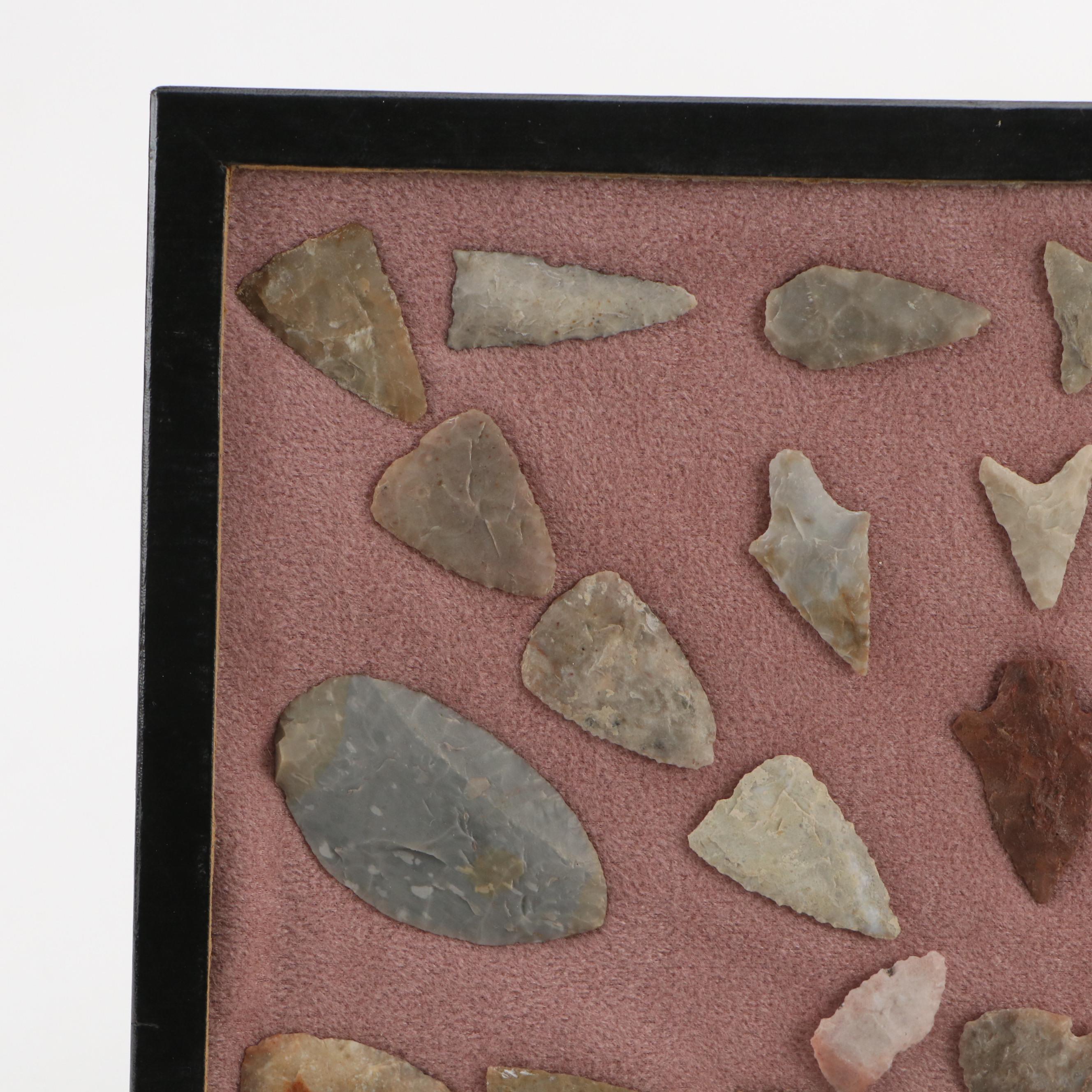 Indigenous Knapped Flint, Chert and Other Stone Arrowheads and Points