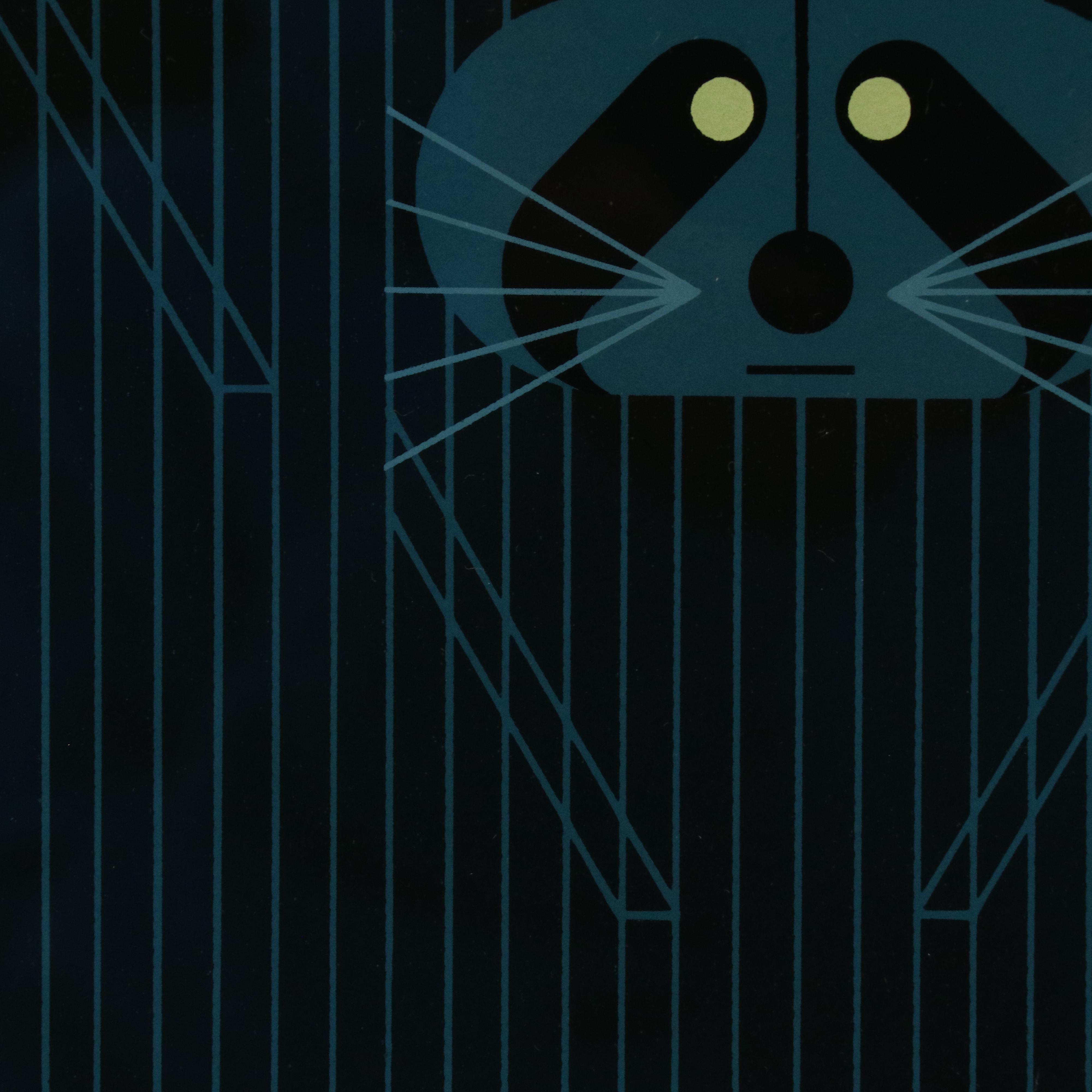 Charley Harper Serigraph "Raccpack," 1975