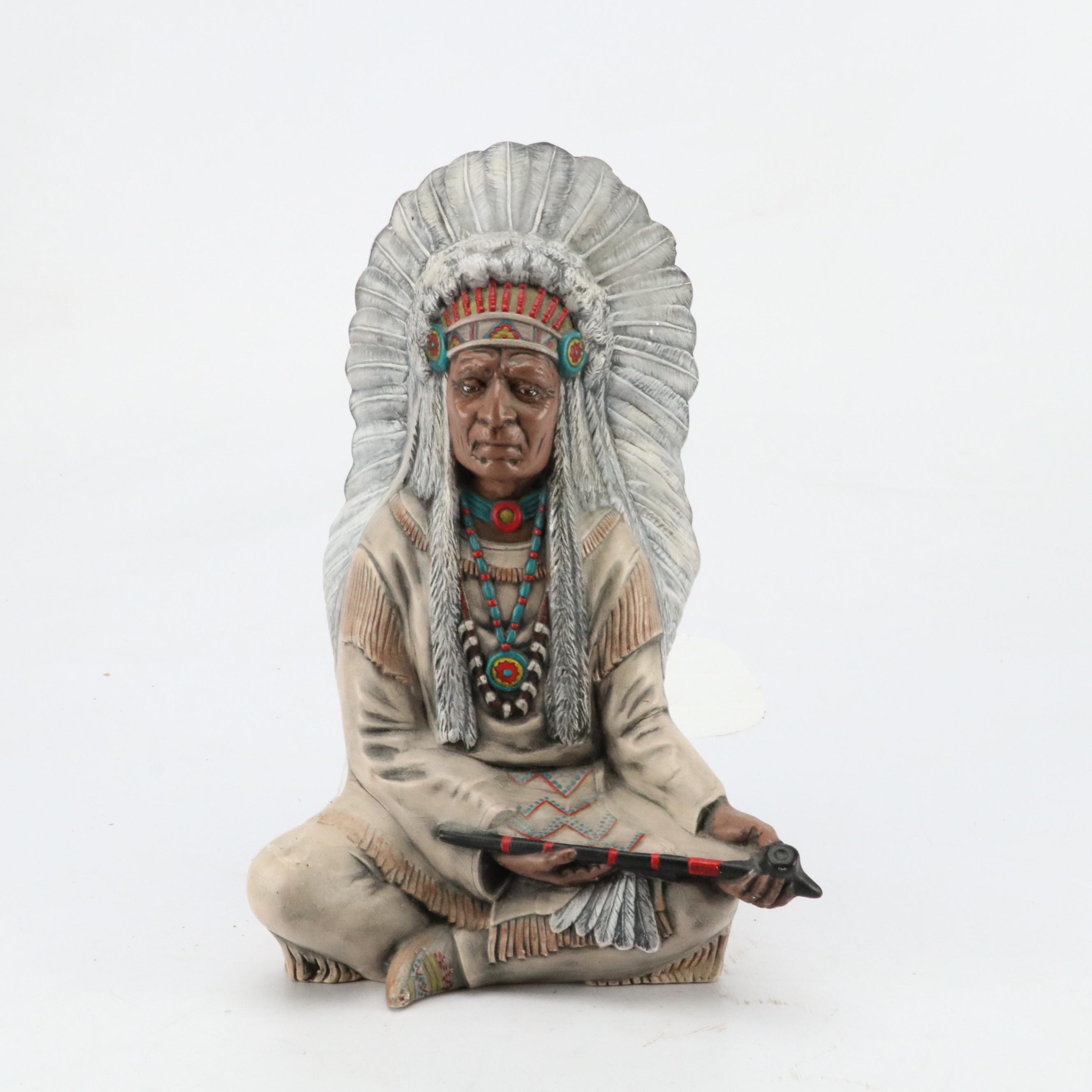 Native American Style Resin and Ceramic Figurines