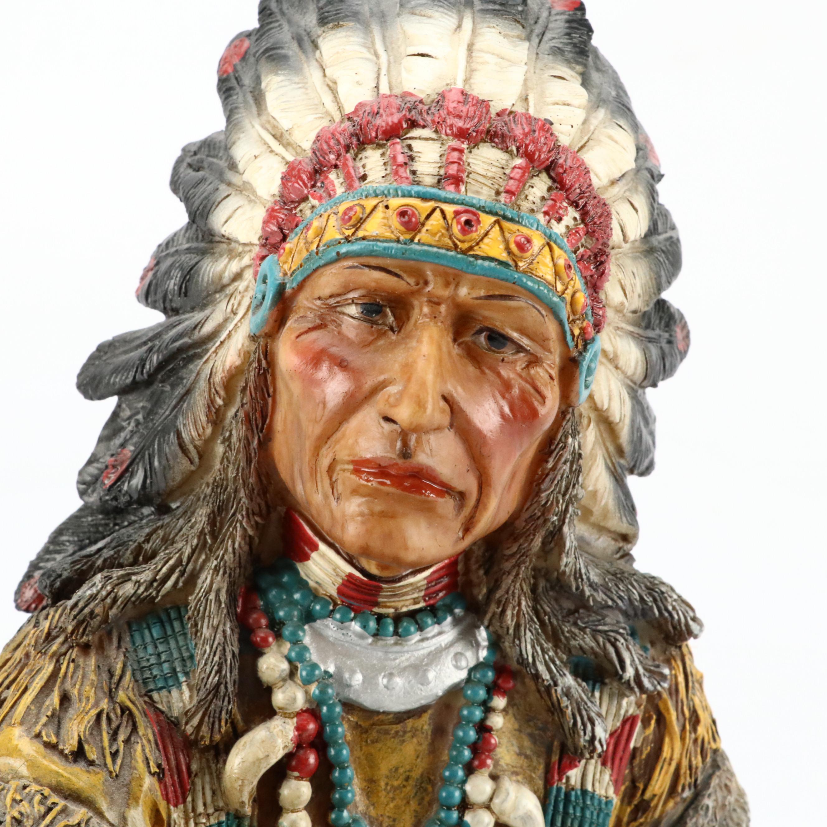 Native American Style Resin and Ceramic Figurines
