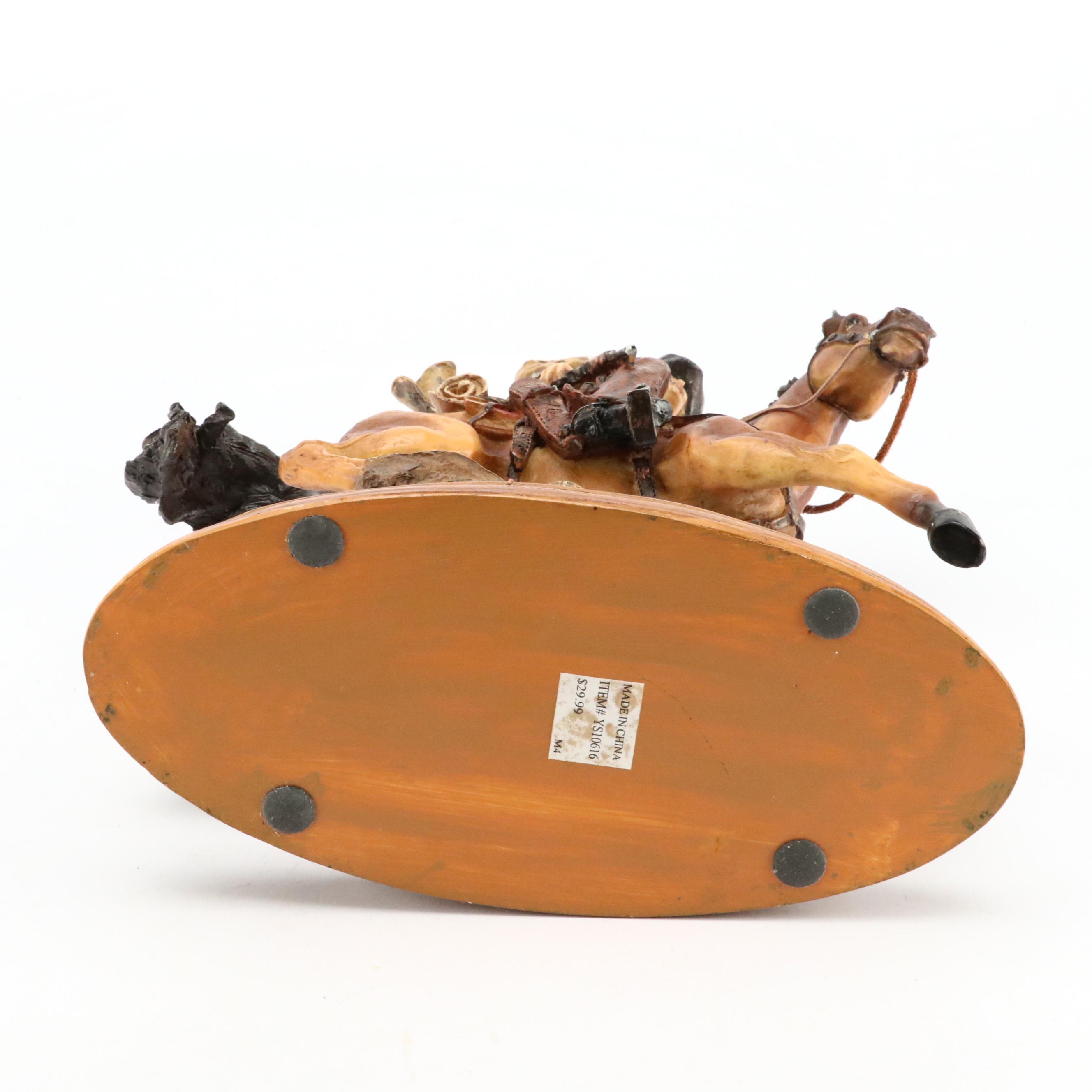 Cowboy and Horse, Bull Rider with Other Figurines and Bookends