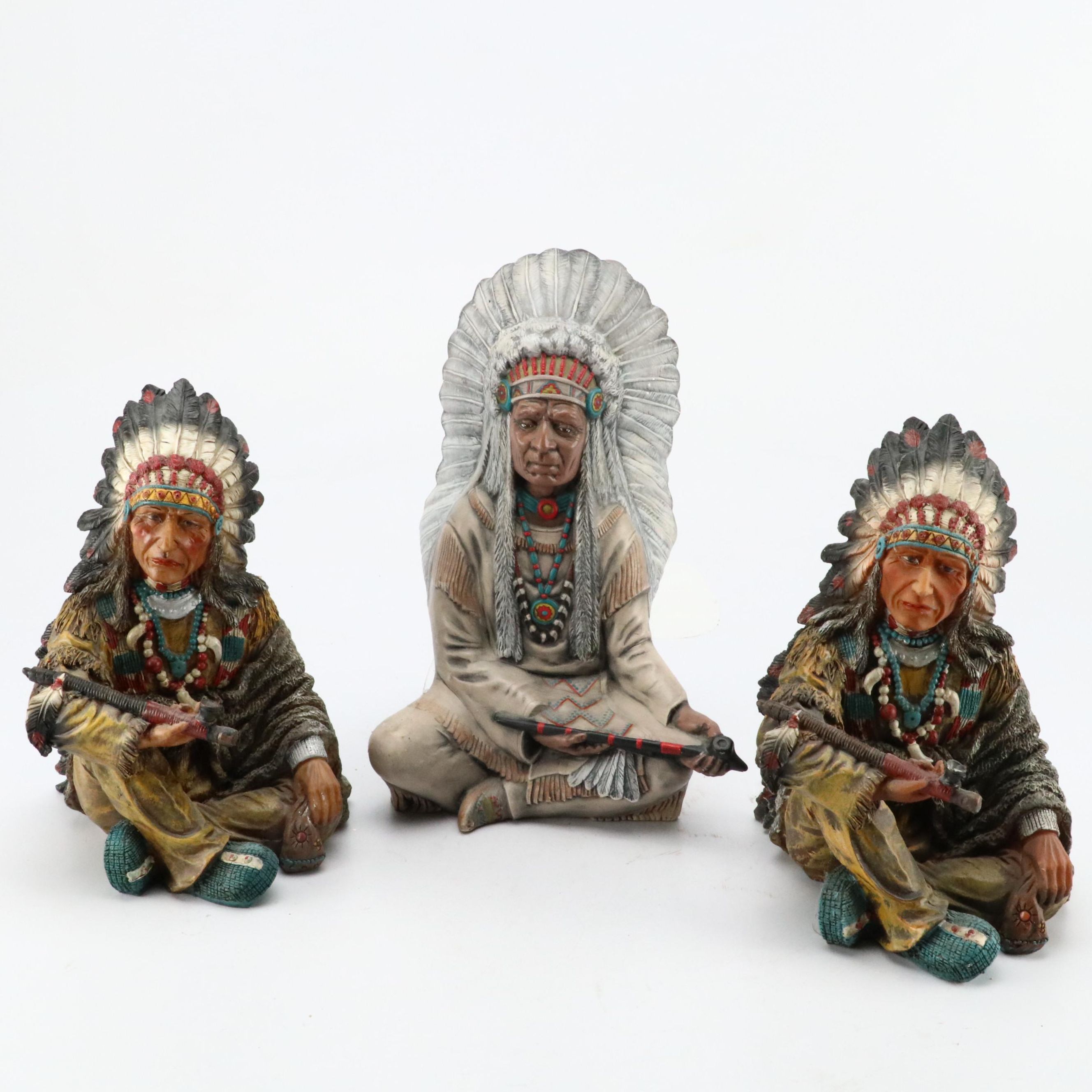 Native American Style Resin and Ceramic Figurines