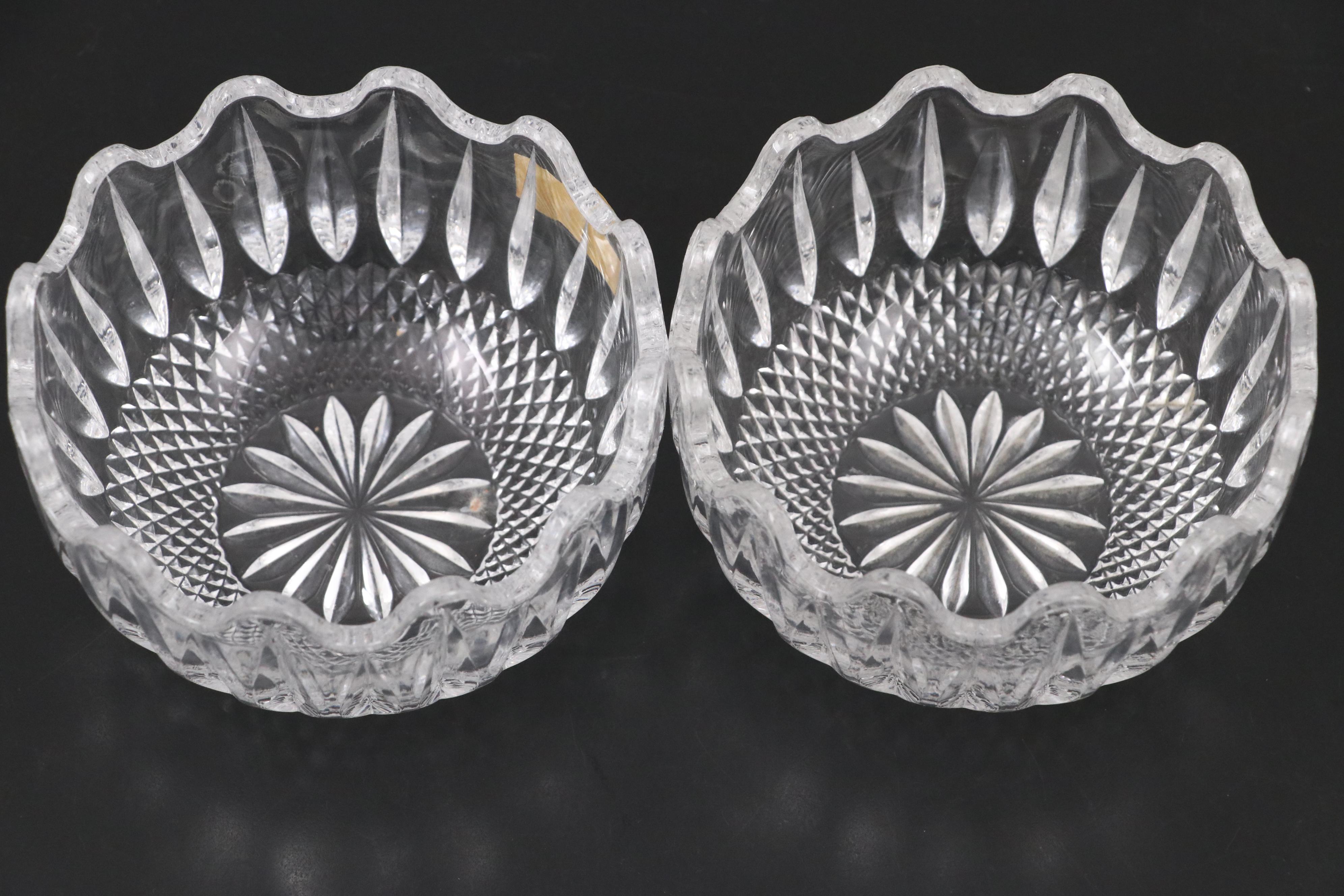 Pair of West German Crystal Bowls, Mid to Late 20th Century