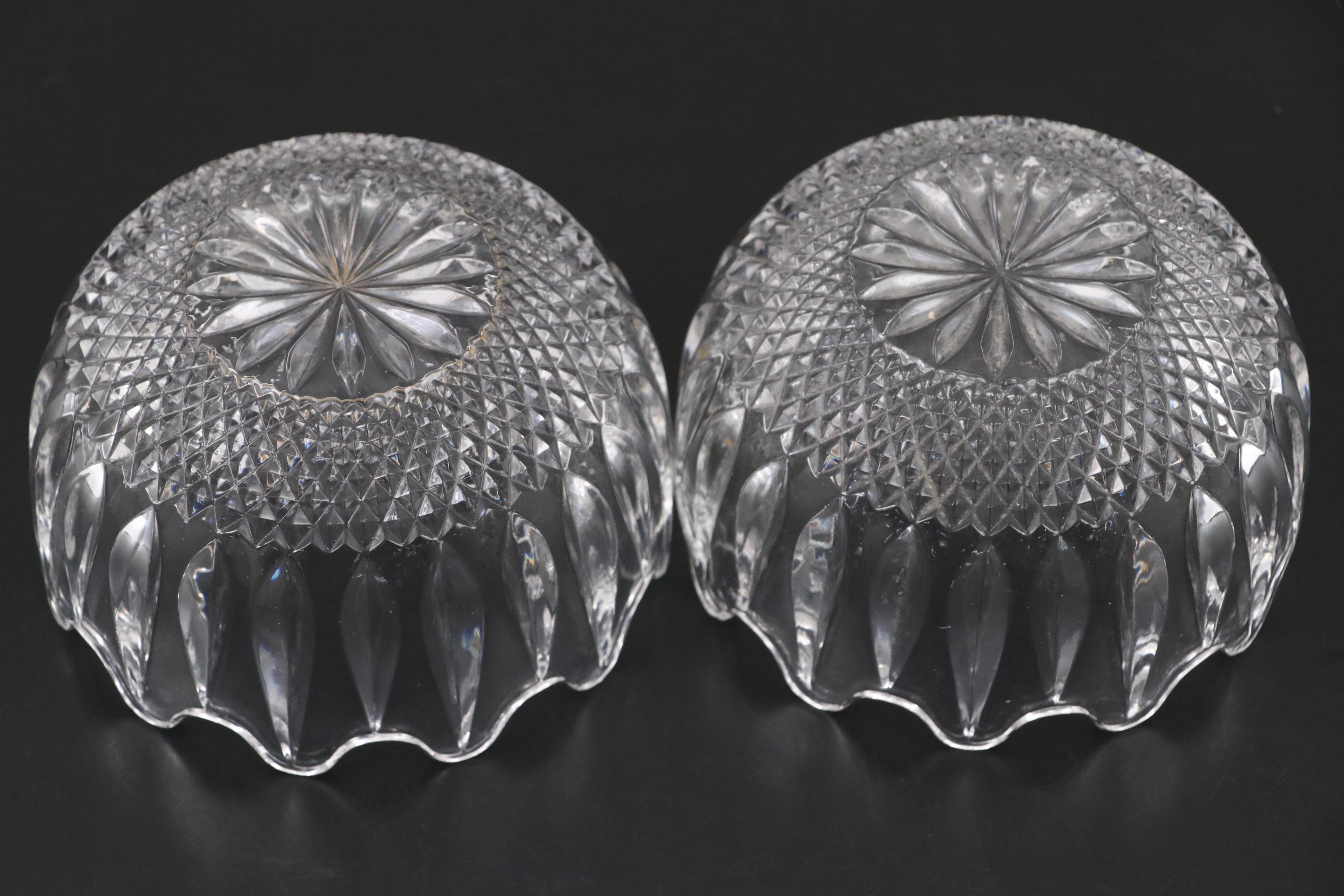 Pair of West German Crystal Bowls, Mid to Late 20th Century