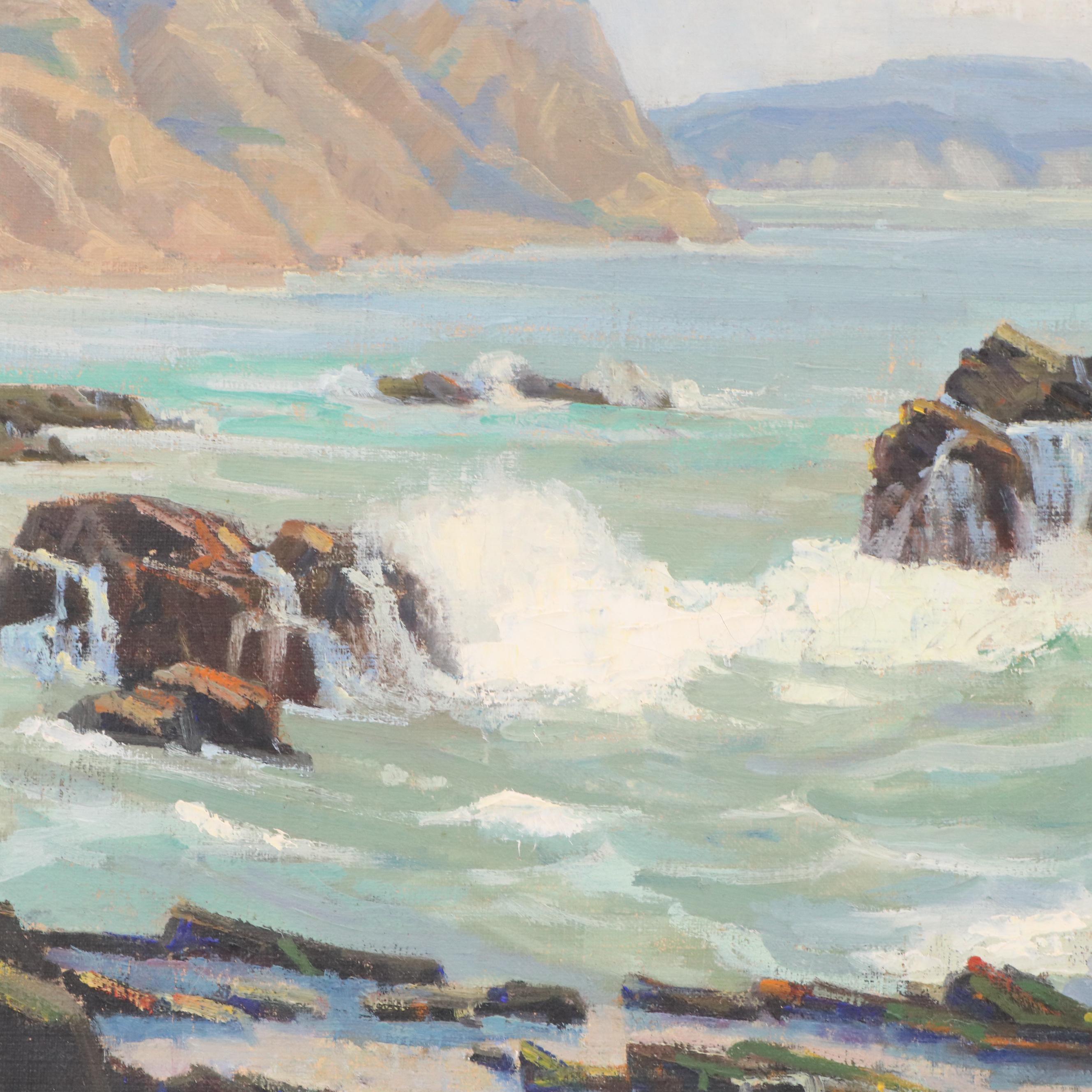 Douglas Shively Seascape Oil Painting, 1930