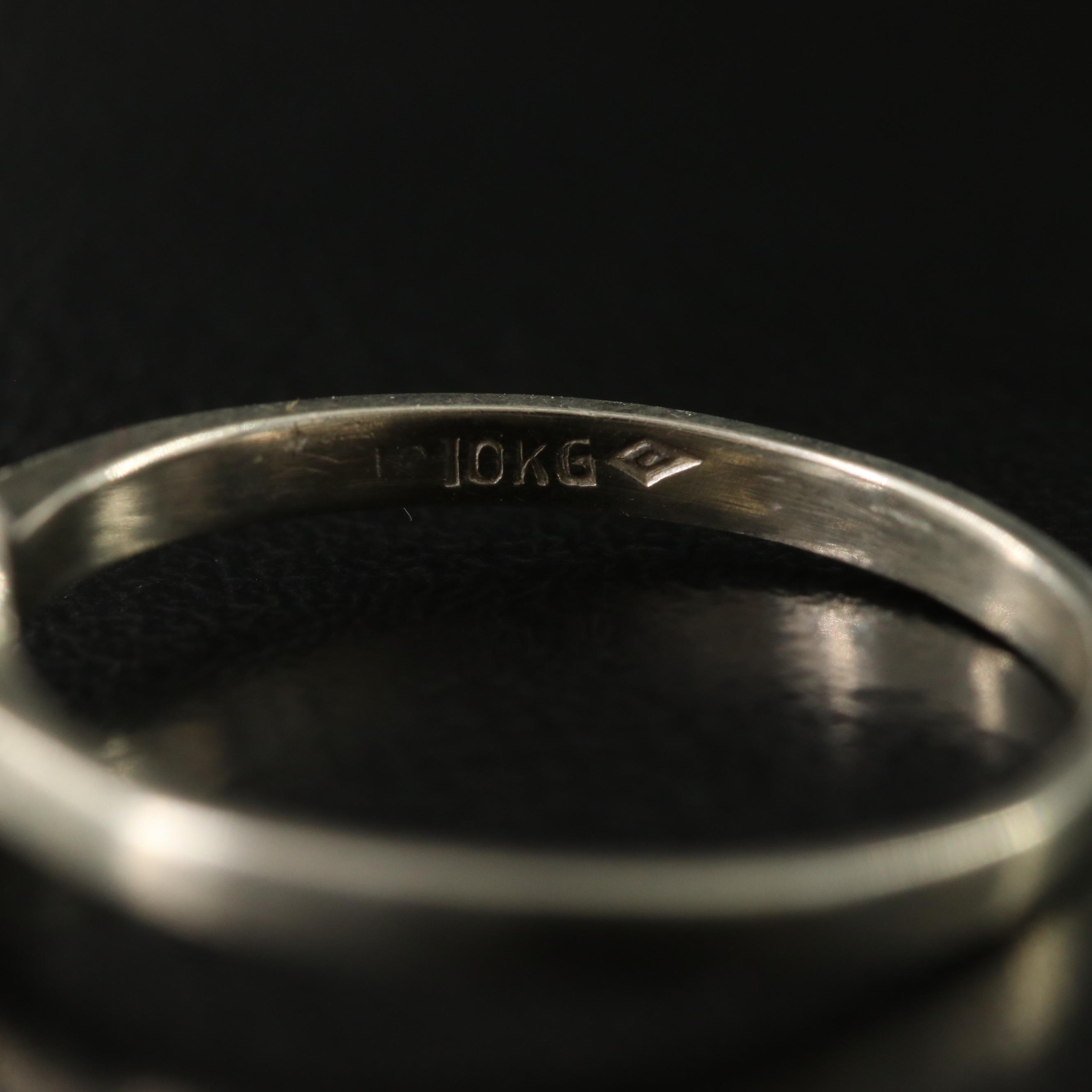 Vintage Trubrite 10K Pearl Solitaire Ring