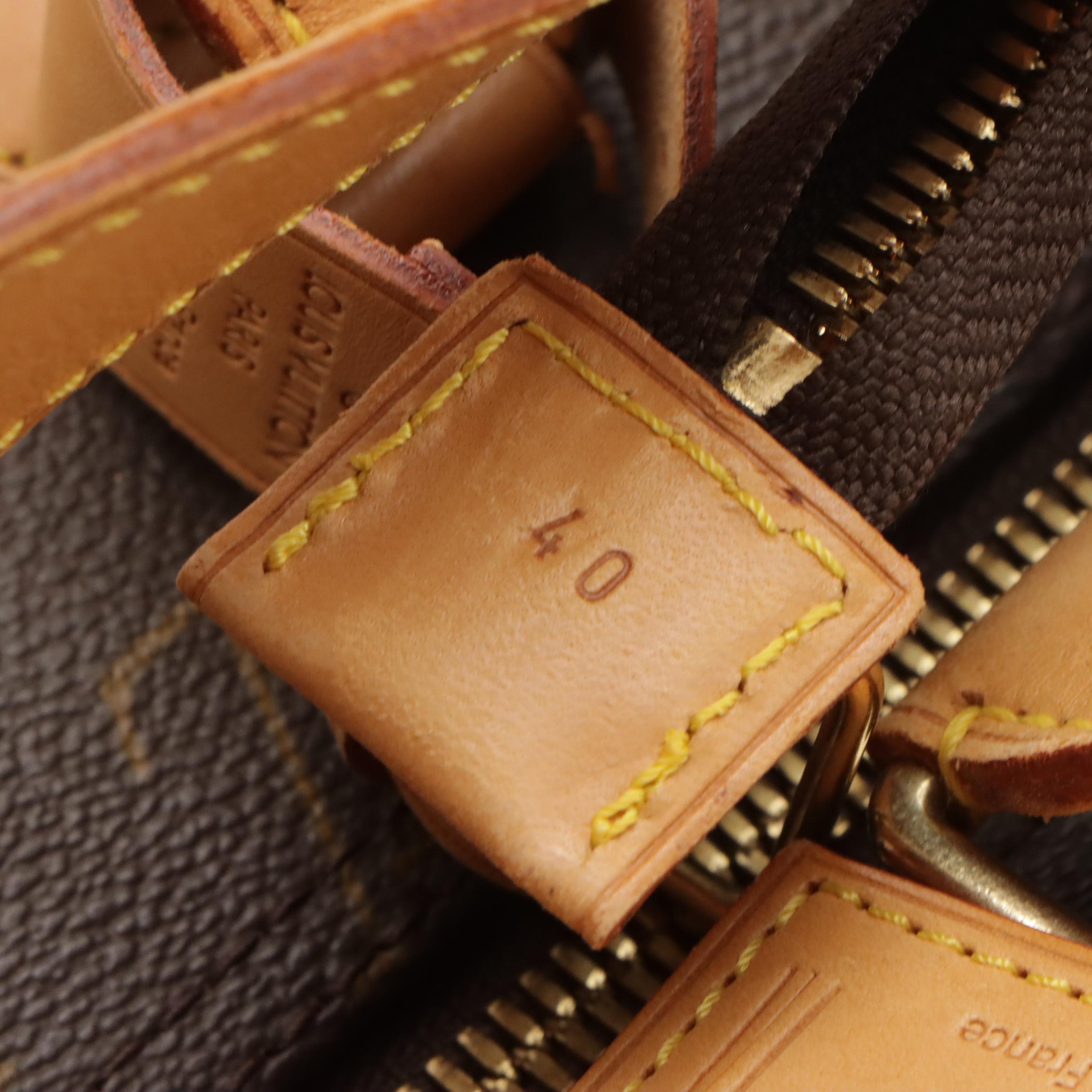 Louis Vuitton Cruiser 40 Travel Bag in Monogram Canvas and Vachetta Leather