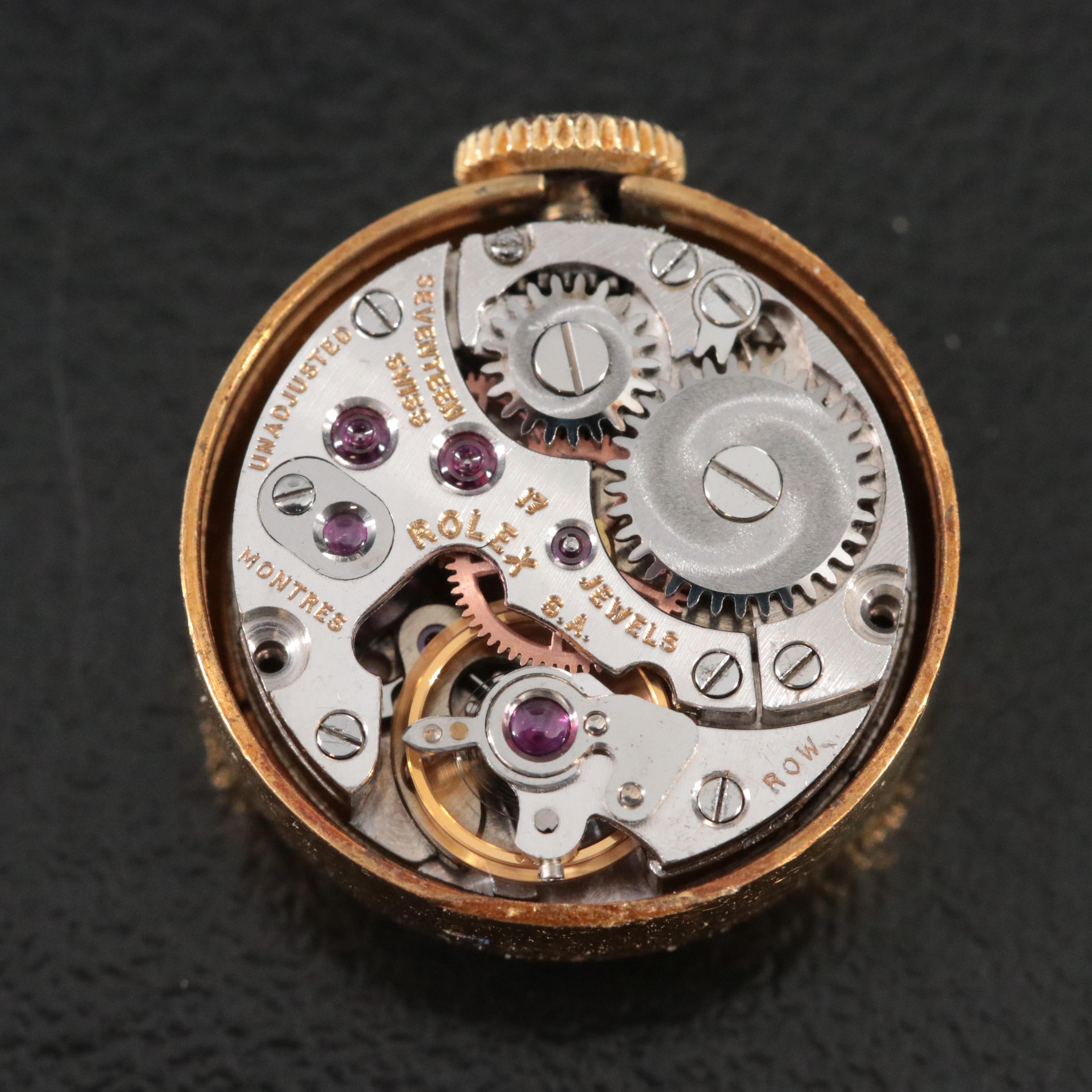 Vintage 18K Rolex Chameleon Stem Wind Watch