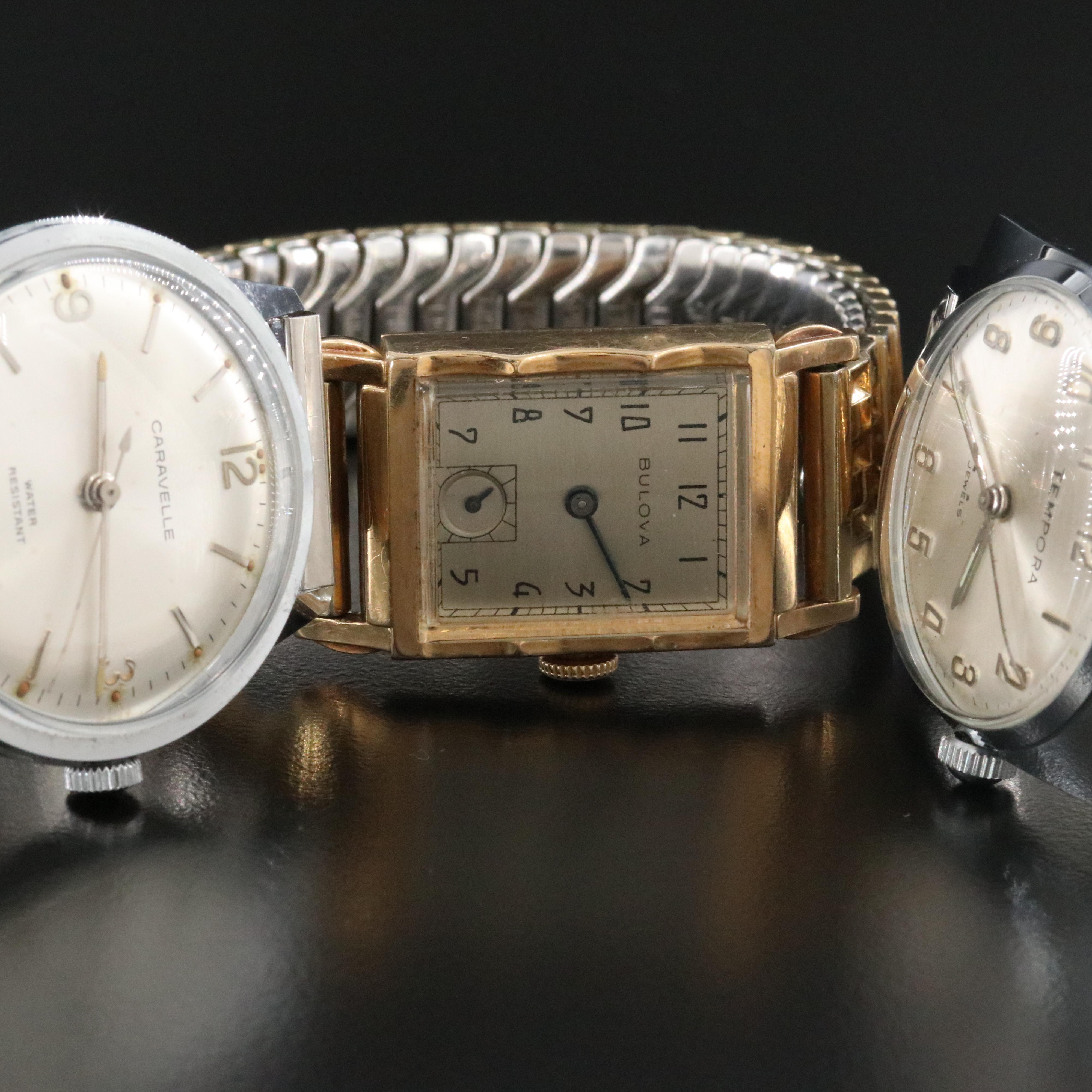 Vintage Bulova, Caravelle, & Tempora Mechanical Watches