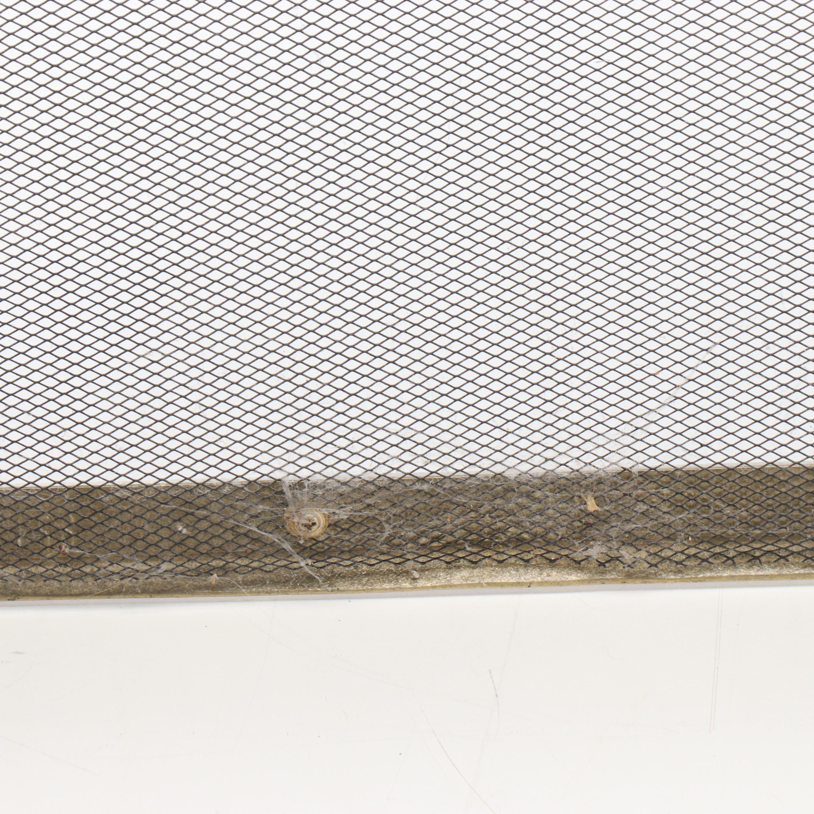 Rococo Style Brass Fireplace Screen