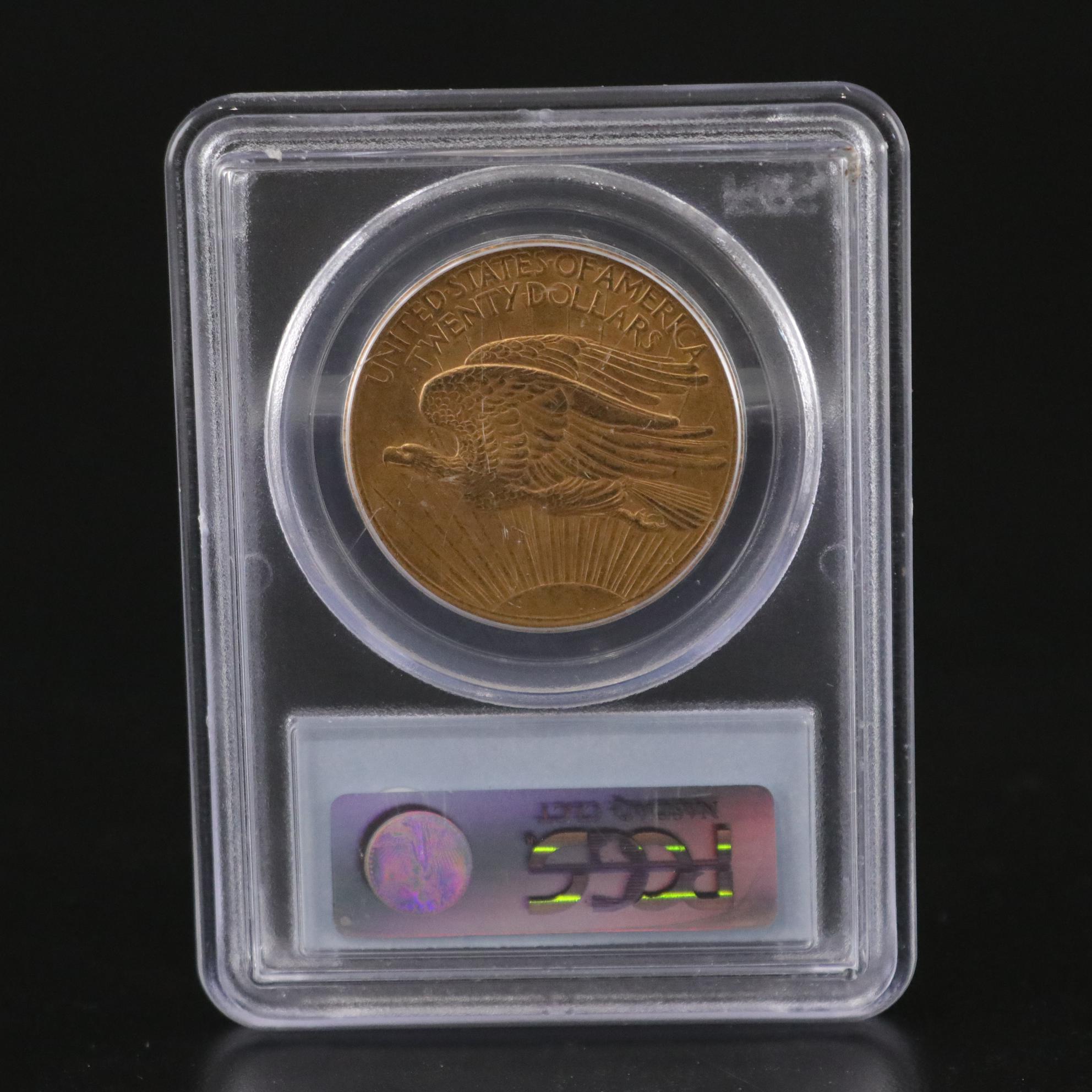 PCGS MS63 1907 St. Gaudens U.S. Twenty Dollar Gold Coin