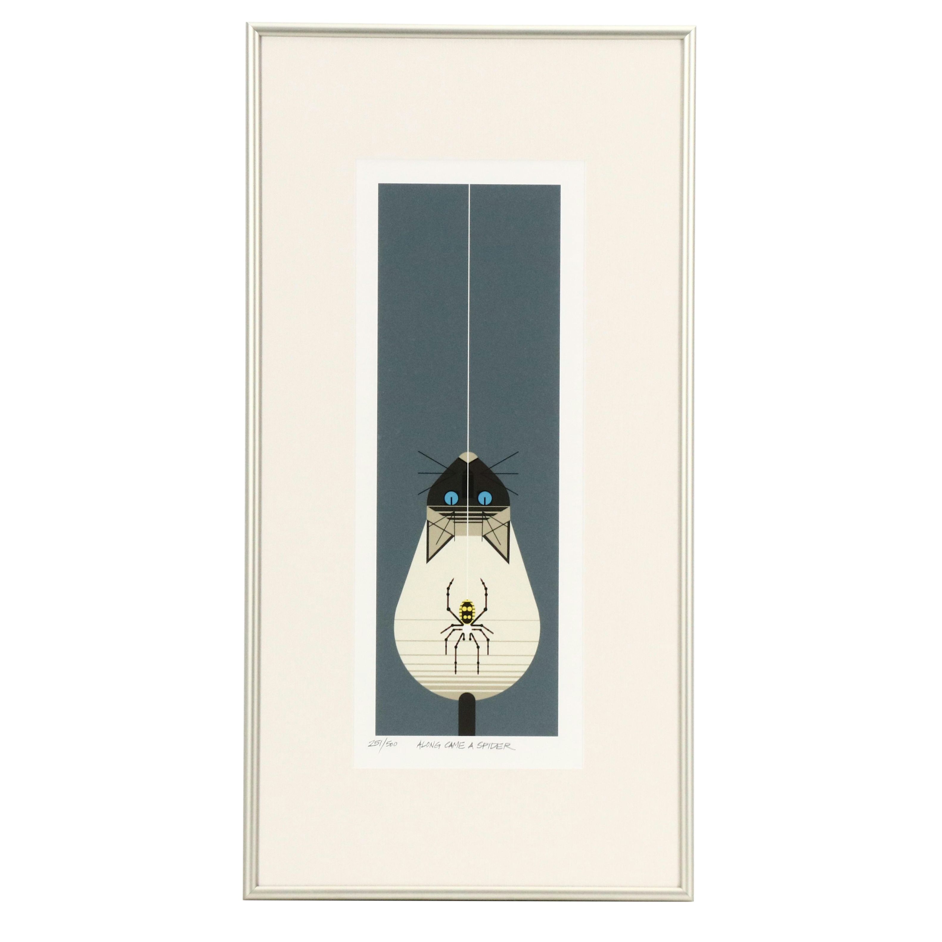 Charley Harper Giclée "Along Came a Spider," 2005