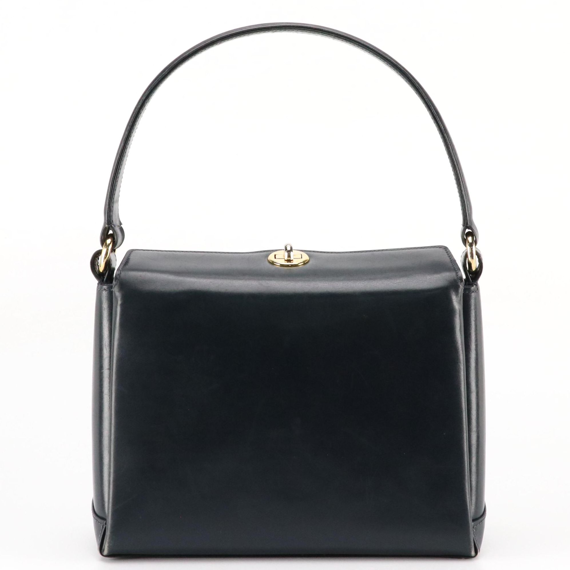 Gucci Turnlock Handbag in Midnight Blue Smooth Leather