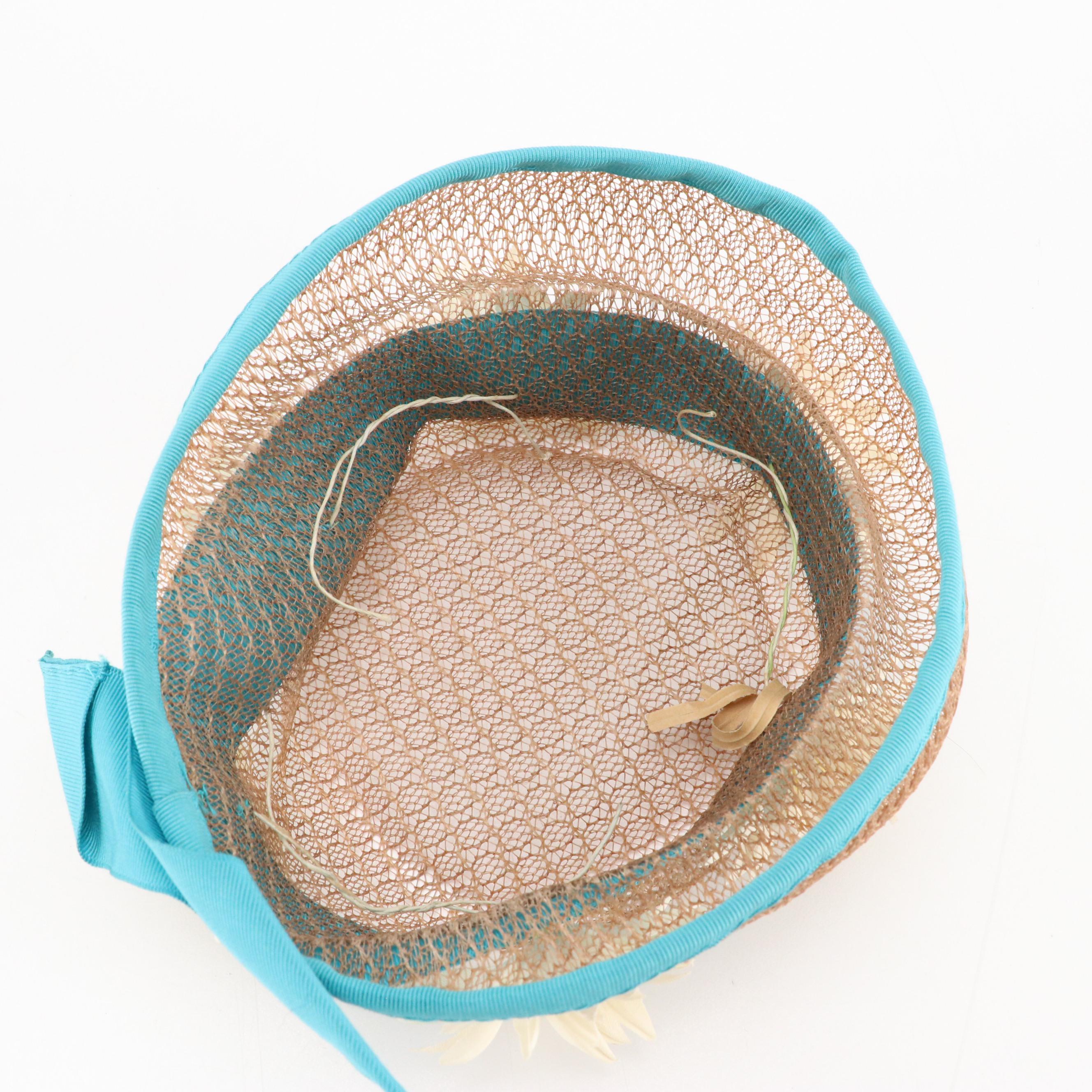 Mr. John Veiled Ribbon Cloche with Other Half-Hats and Pillbox Hats, 1950s