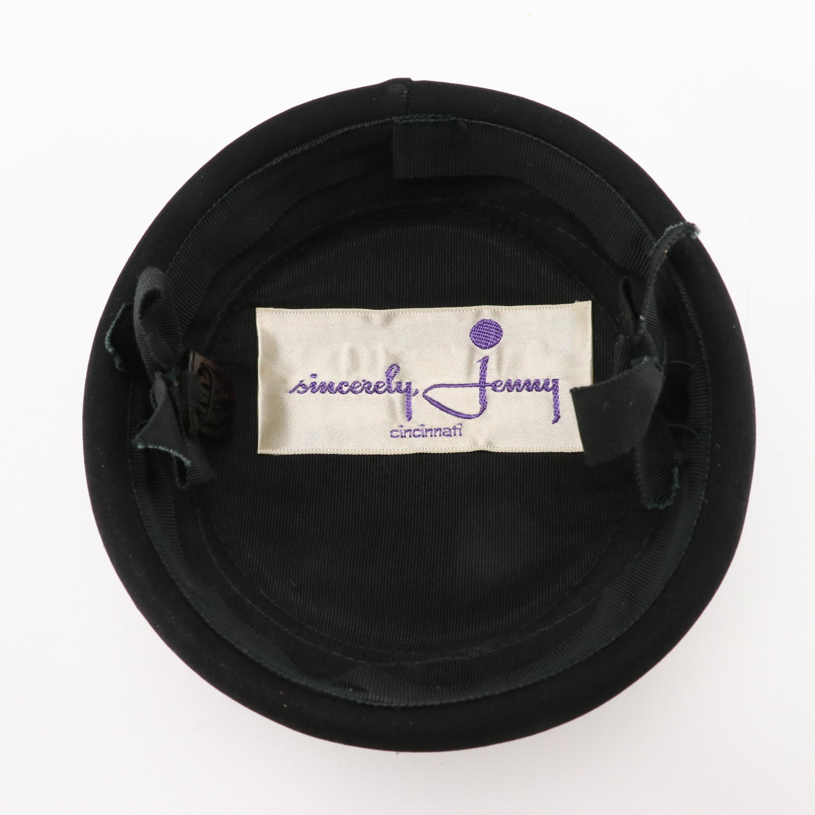 Mr. John Veiled Ribbon Cloche with Other Half-Hats and Pillbox Hats, 1950s