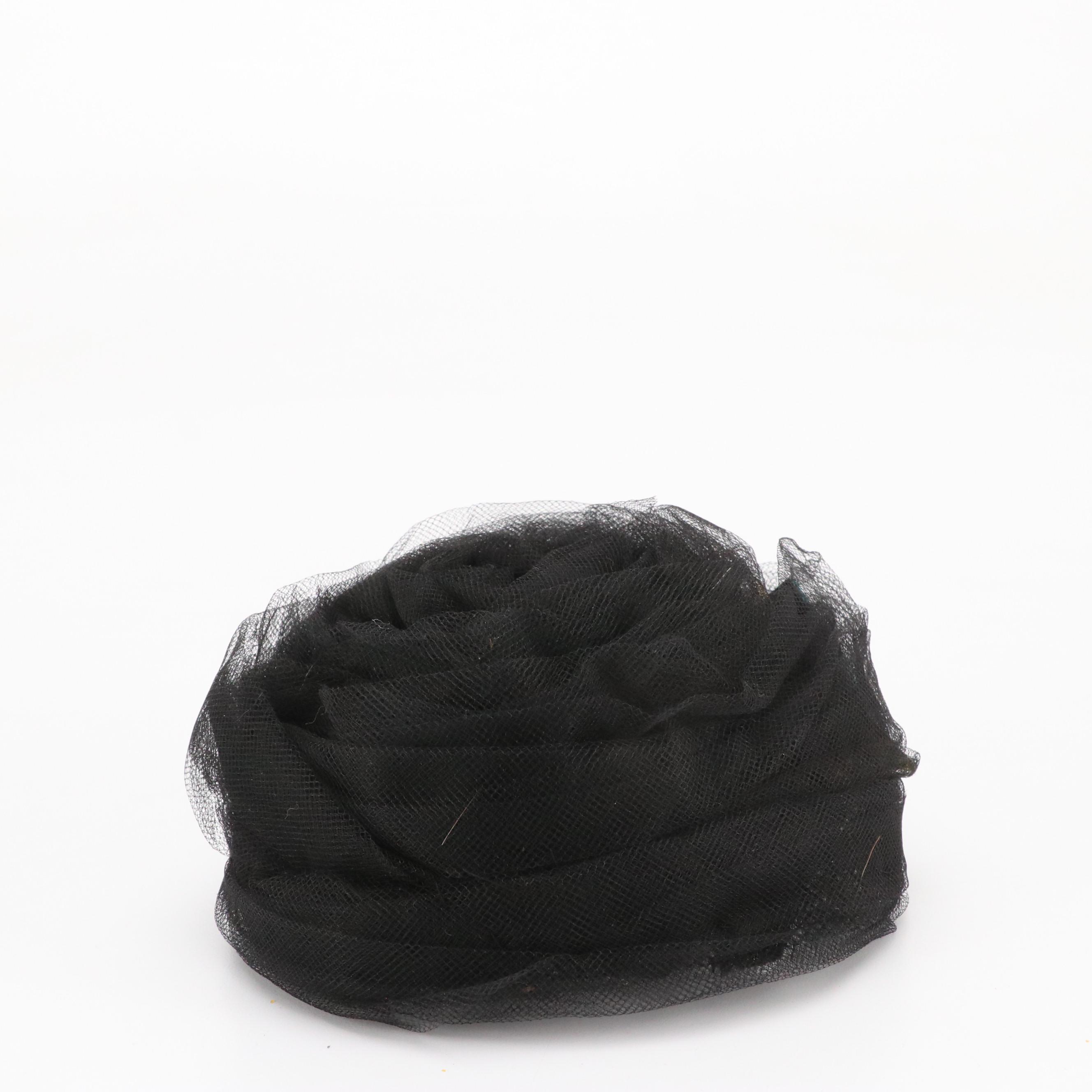 Mr. John Veiled Ribbon Cloche with Other Half-Hats and Pillbox Hats, 1950s