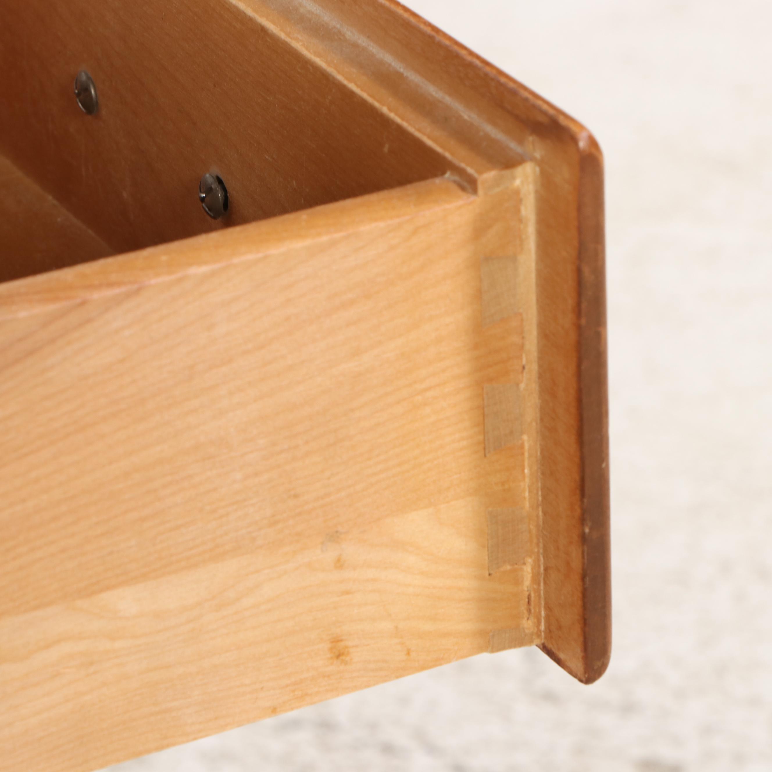 Pair of Ethan Allen "American Traditional" Maple and Birch Single-Drawer Stands