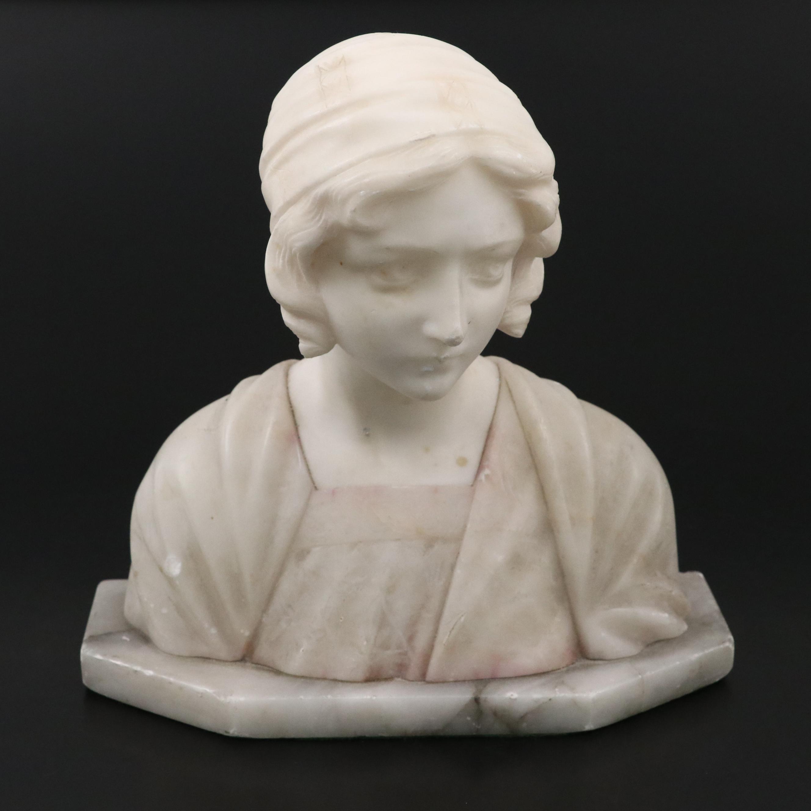 Classical Style Marble Bust of Woman