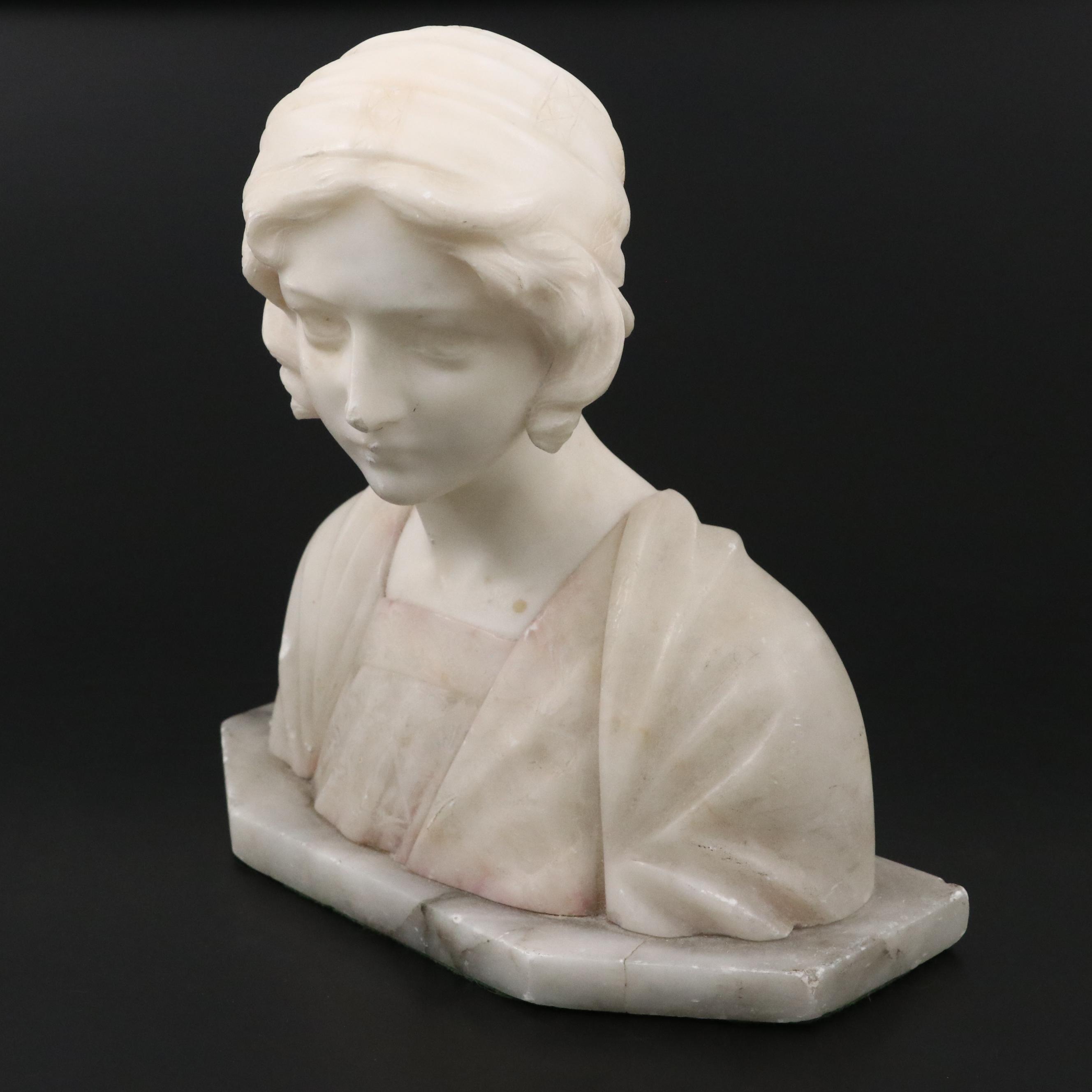 Classical Style Marble Bust of Woman