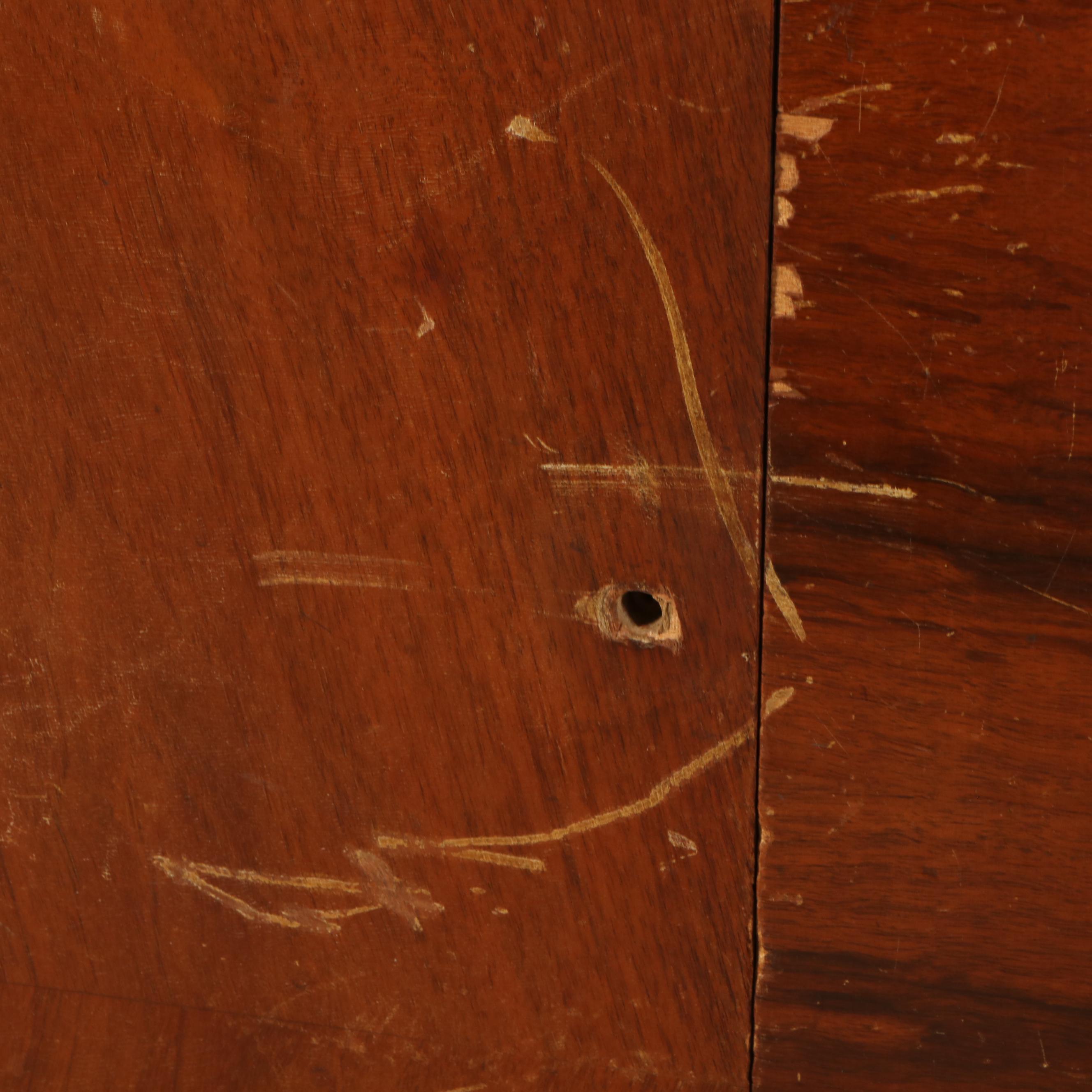 Singer 201-D German Sewing Machine w/ Paperclip Decal, Walnut Veneer Cabinet