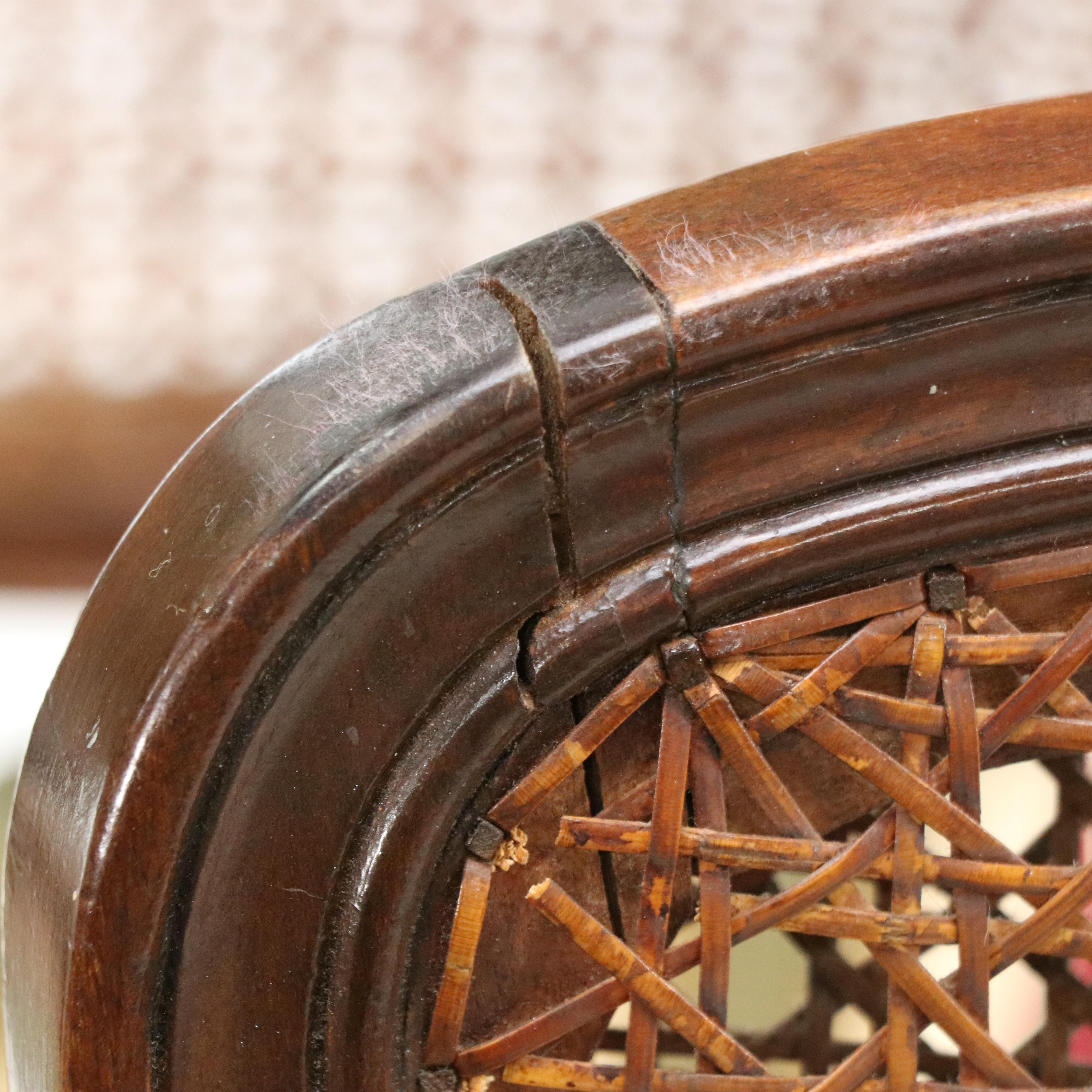 Set of Eight French Provincial Style Cane and Wood Dining Chairs