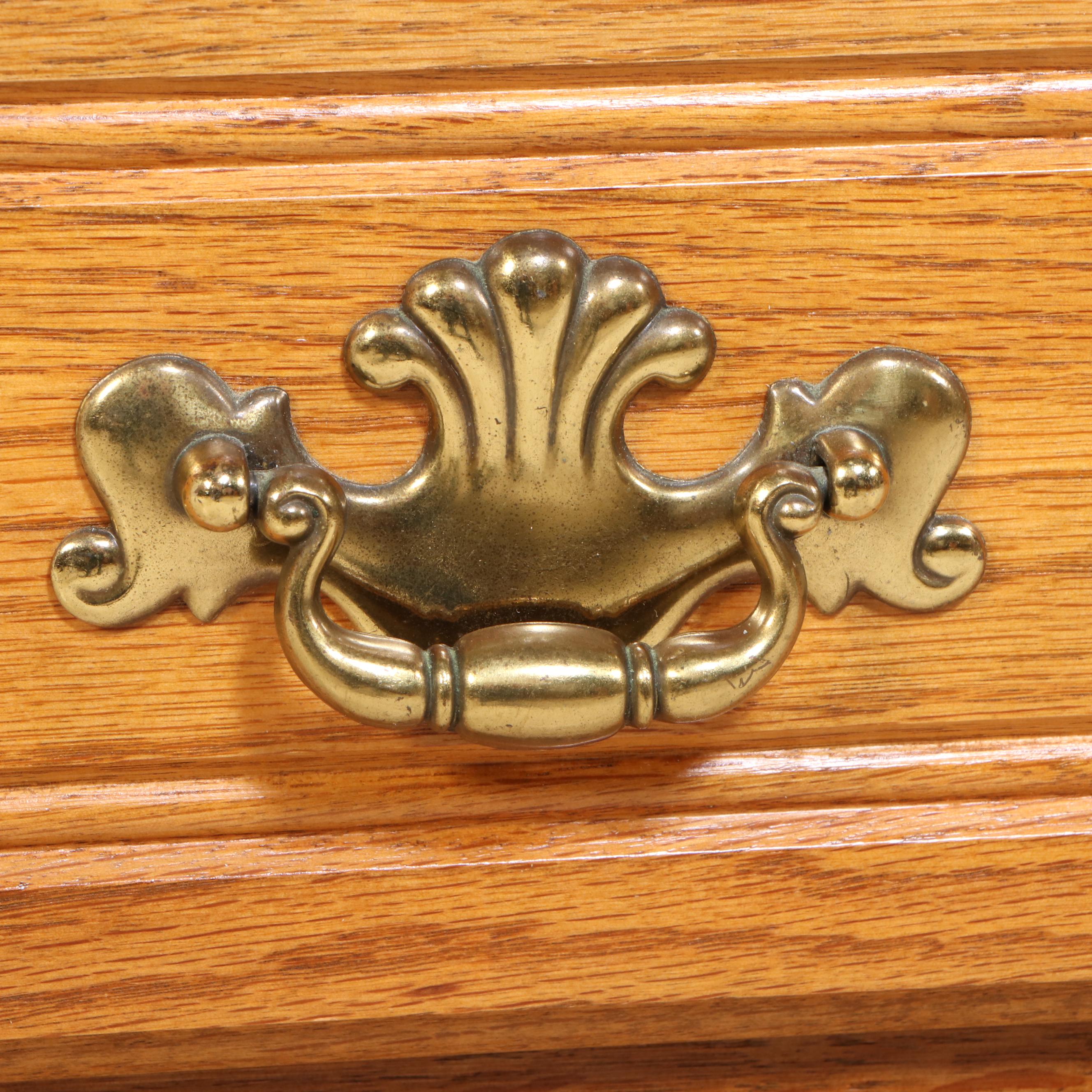 Carolina Furniture Inc. Federal Style Oak Two-Drawer Chest, Late 20th Century