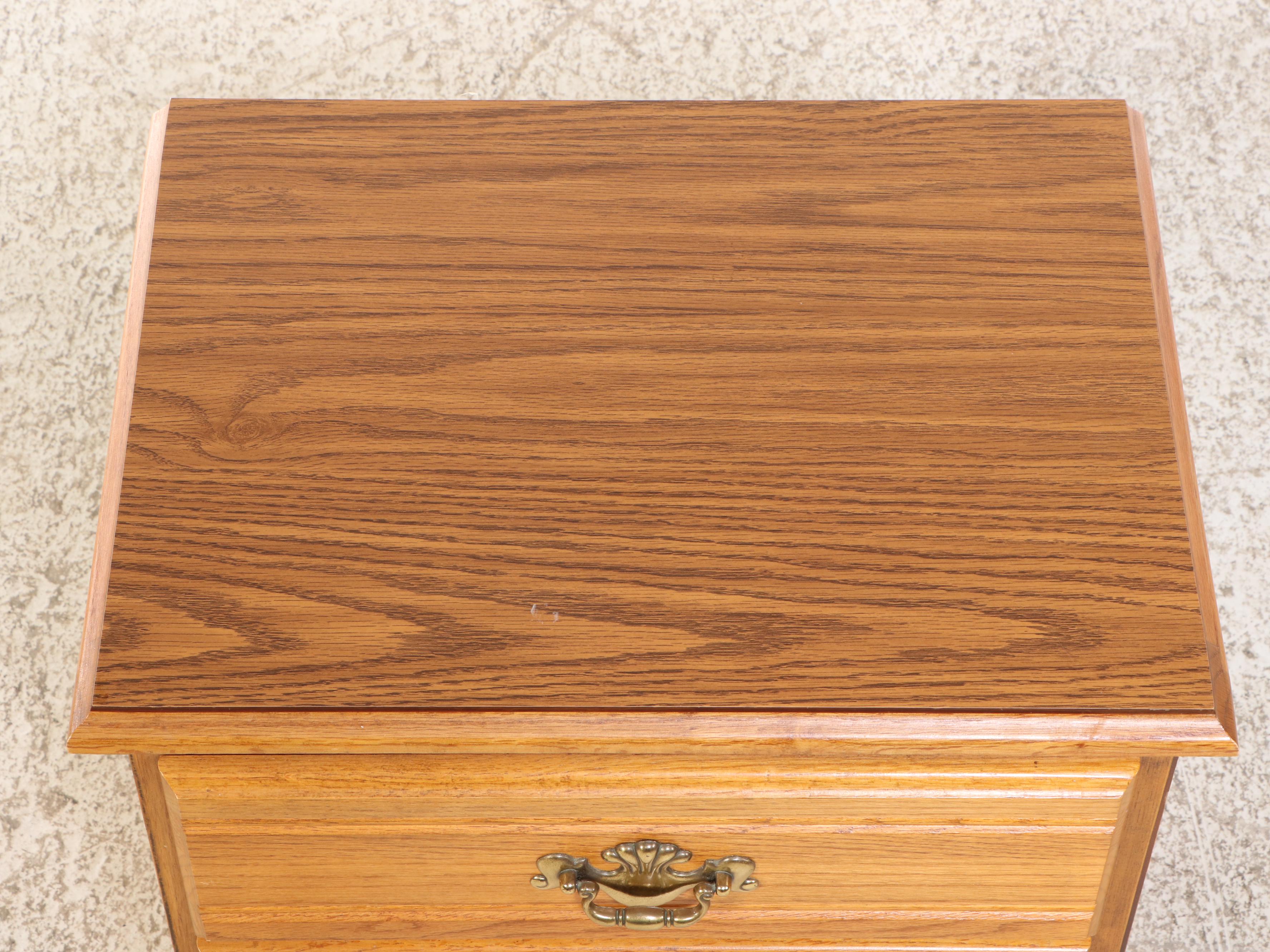 Carolina Furniture Inc. Federal Style Oak Two-Drawer Chest, Late 20th Century