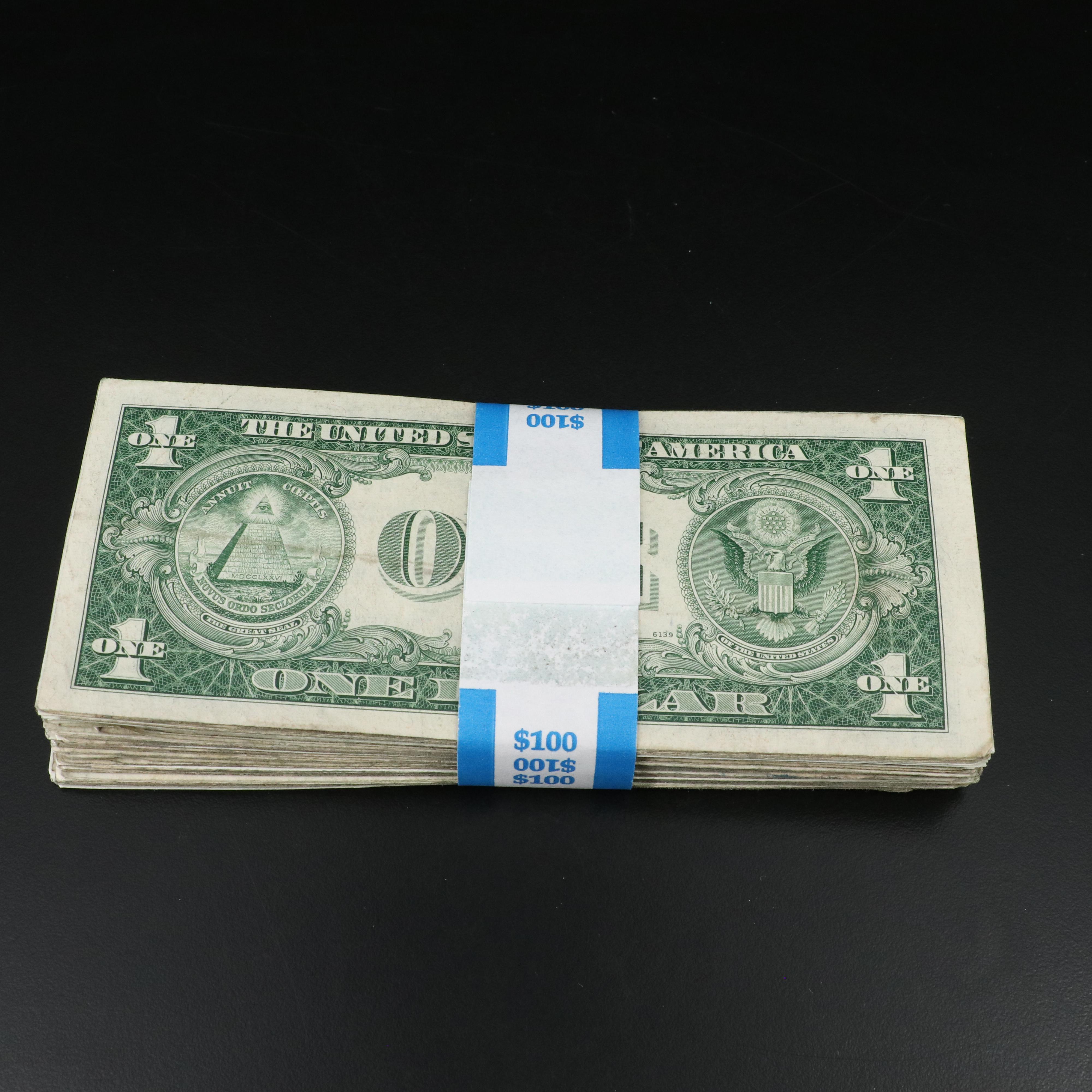 Collection of 100 Assorted 1935 One Dollar Silver Certificates