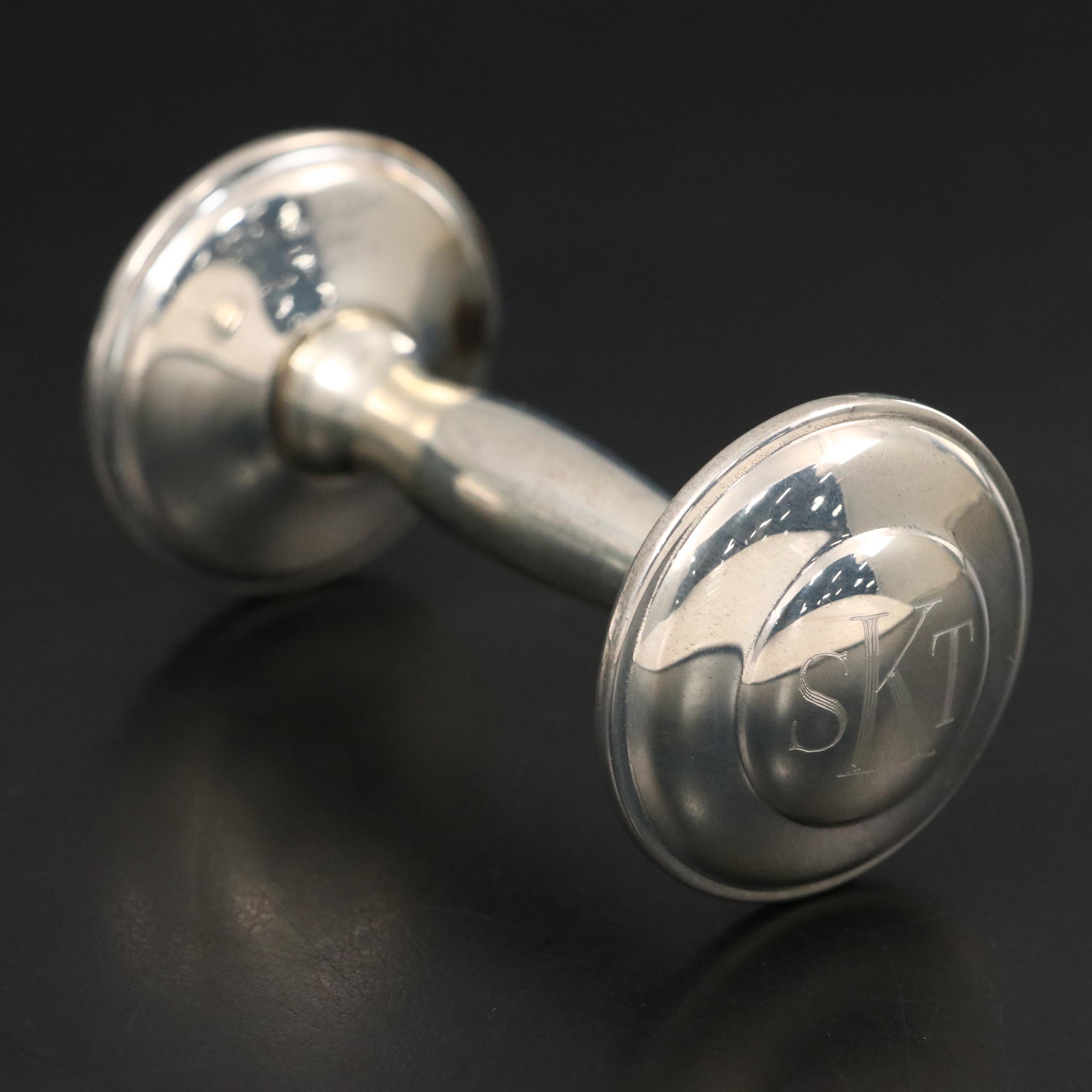 Empire Sterling Silver Baby Rattle